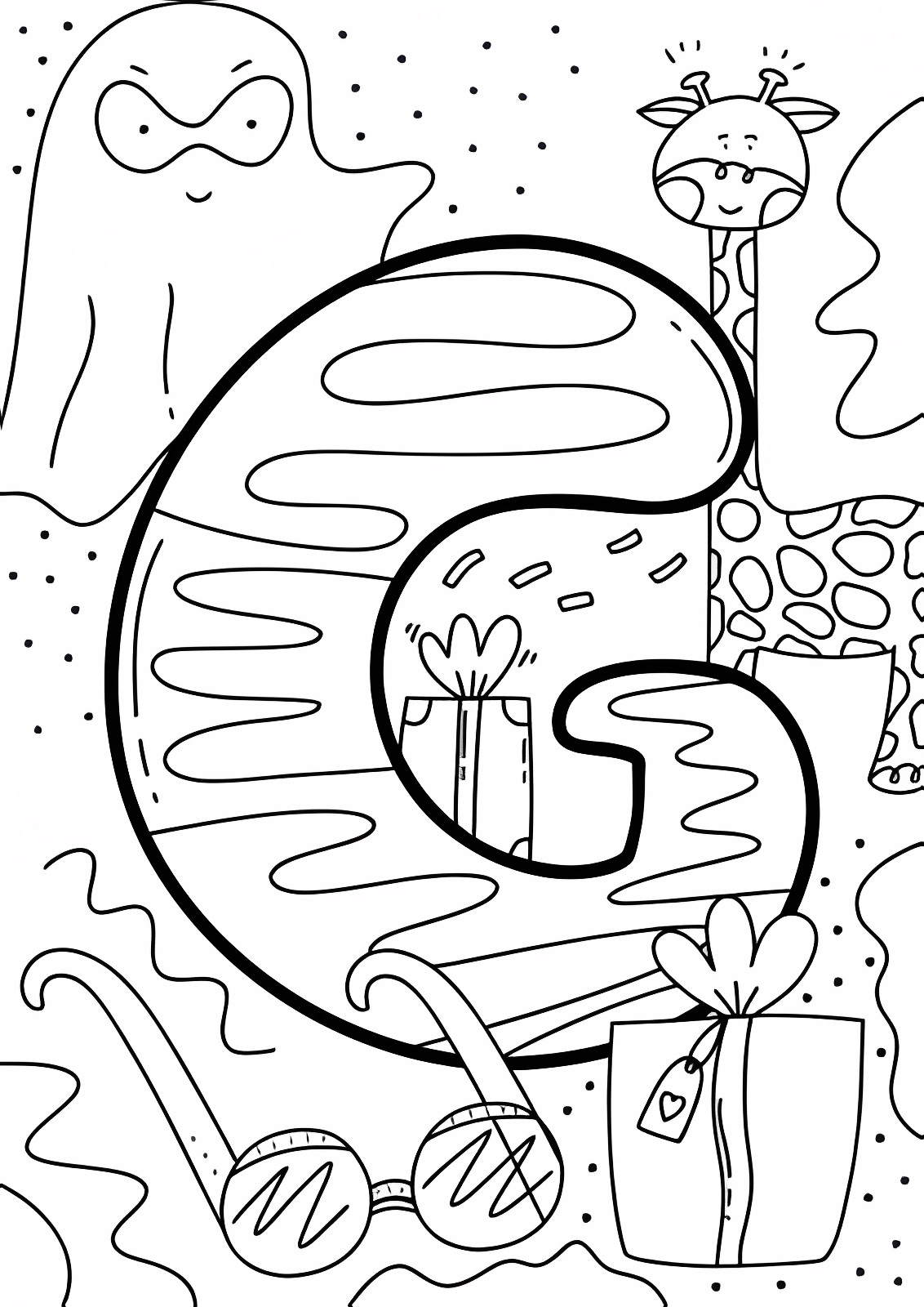 Lettre de l'alphabet à colorier — Coloriage à imprimer gratuit
