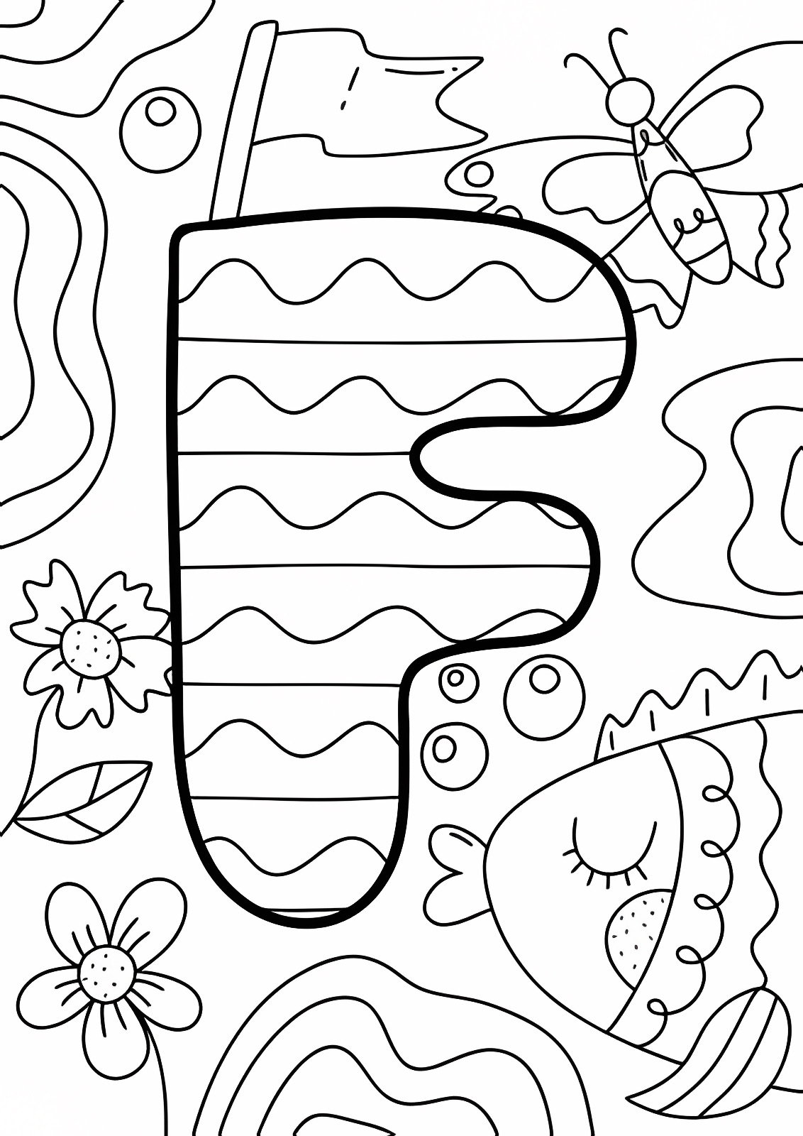 Activité alphabet pour maternelle — Coloriage à imprimer gratuit