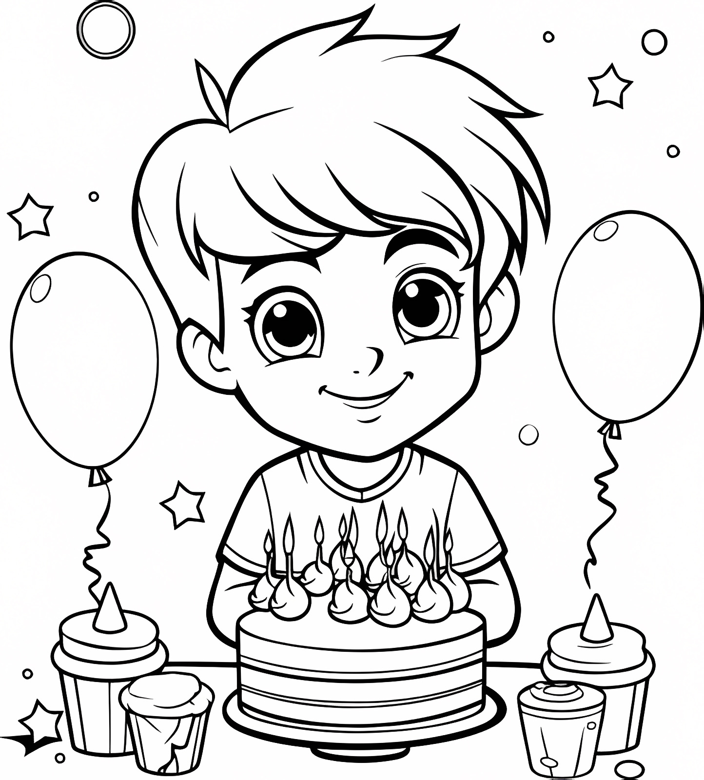 Ballons de fête — Coloriage à imprimer gratuit