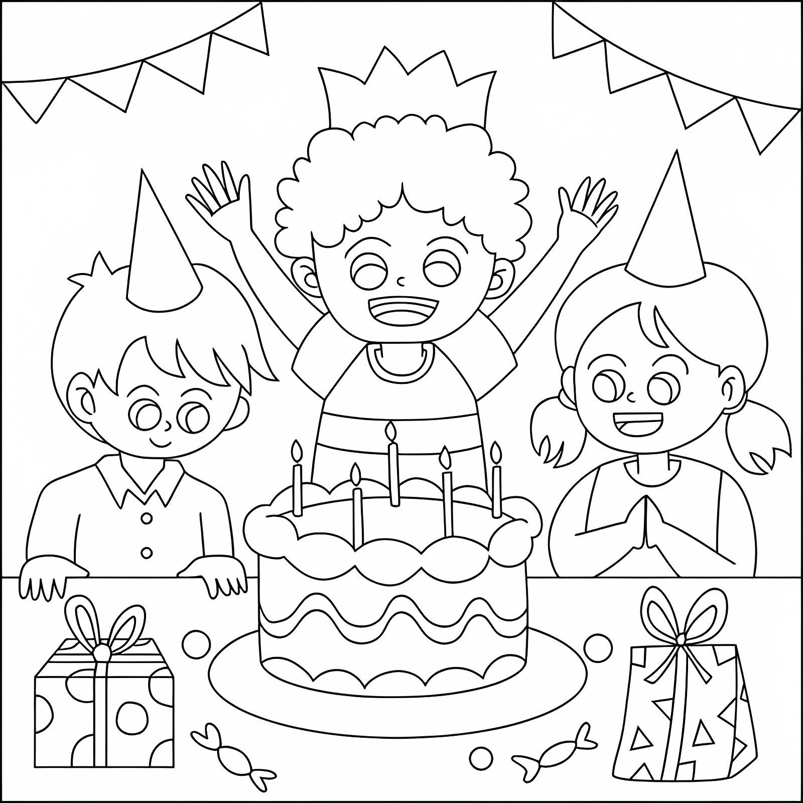 Chapeau de fête — Coloriage à imprimer gratuit
