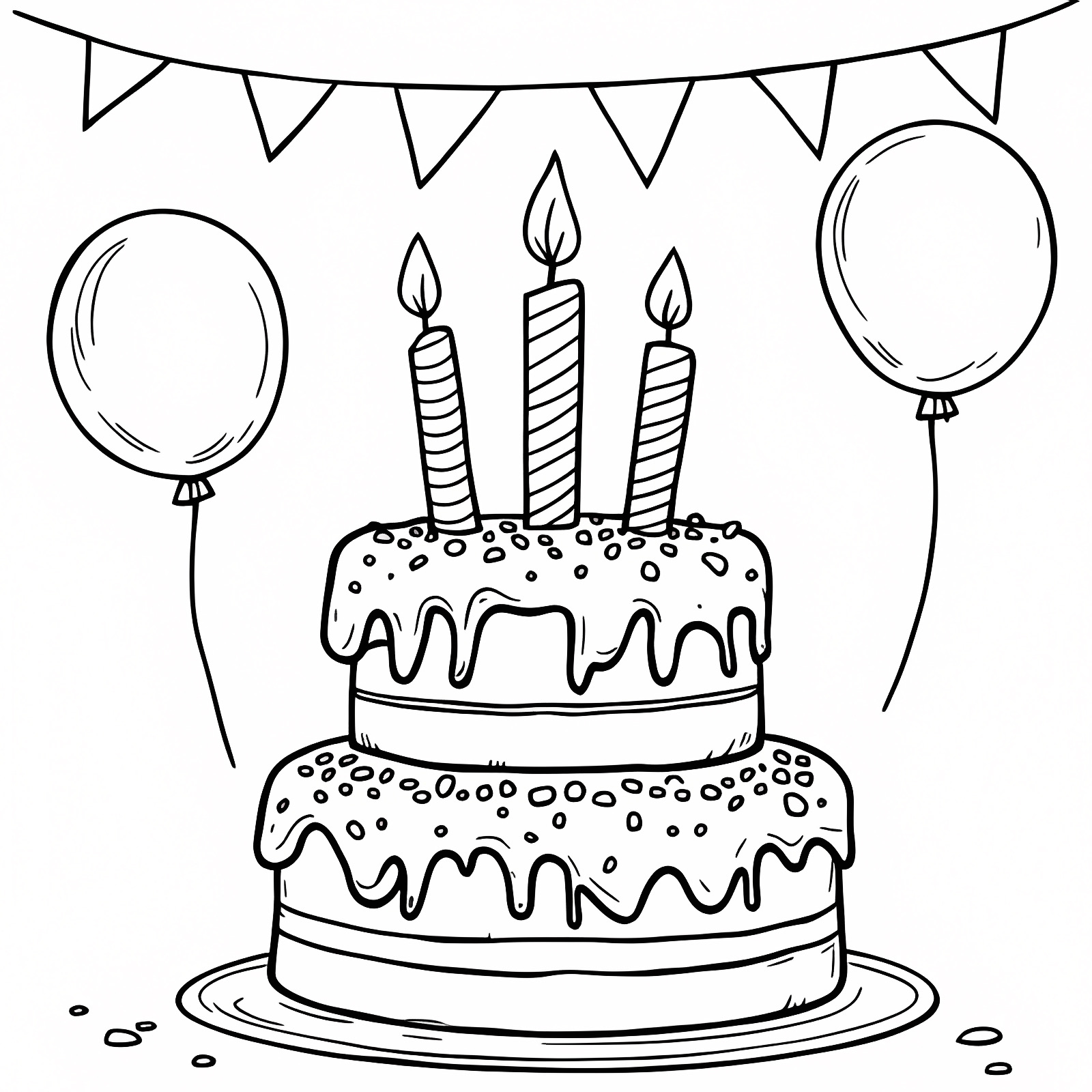 Enfant qui fête — Coloriage à imprimer gratuit