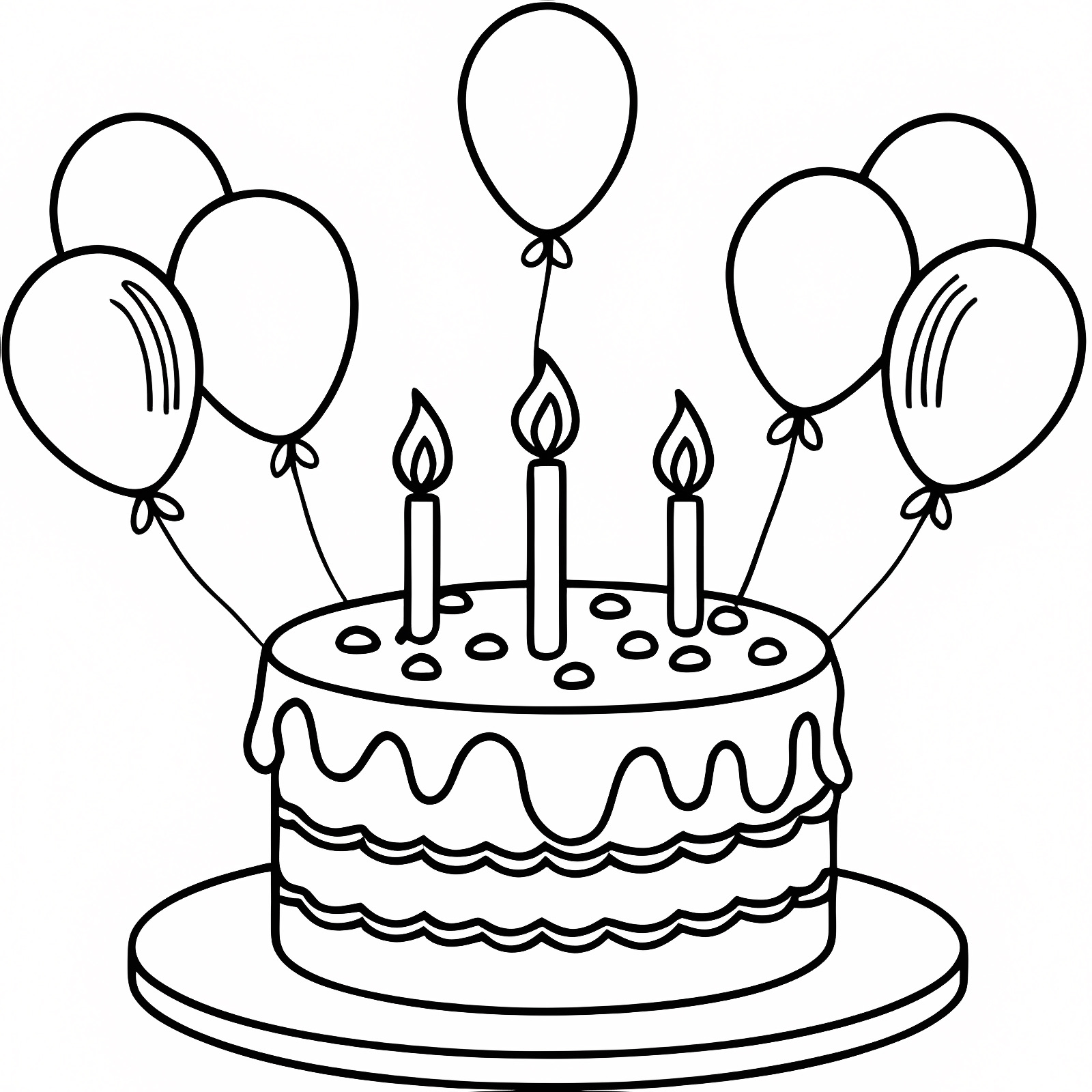 Surprise d'anniversaire — Coloriage à imprimer gratuit