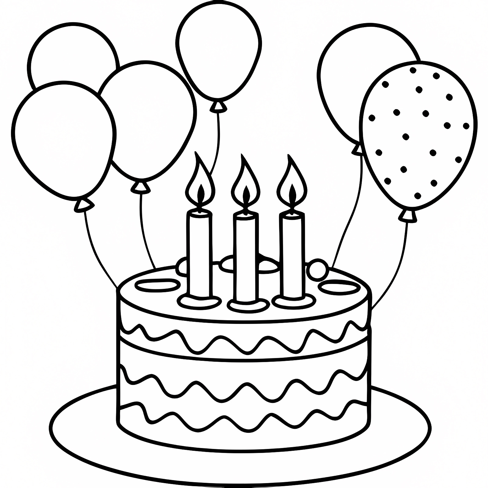 Ballons de fête — Coloriage à imprimer gratuit