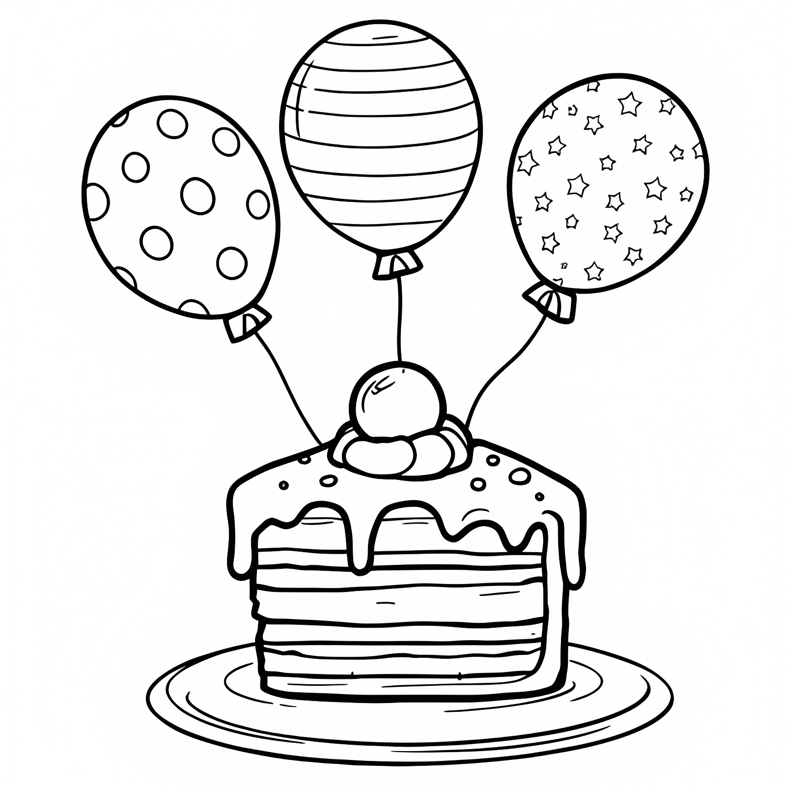 Surprise d'anniversaire — Coloriage à imprimer gratuit