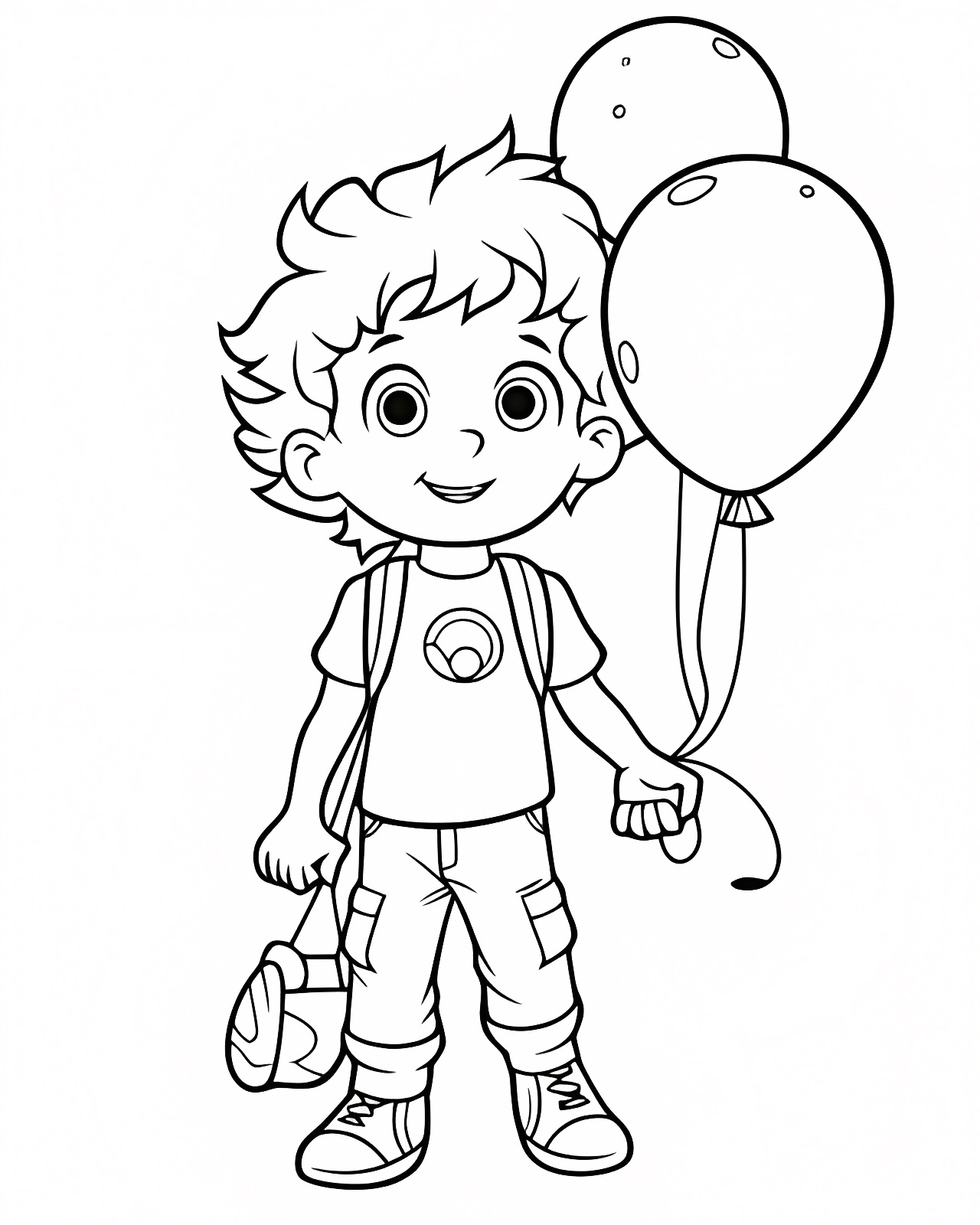 Ballons de fête — Coloriage à imprimer gratuit