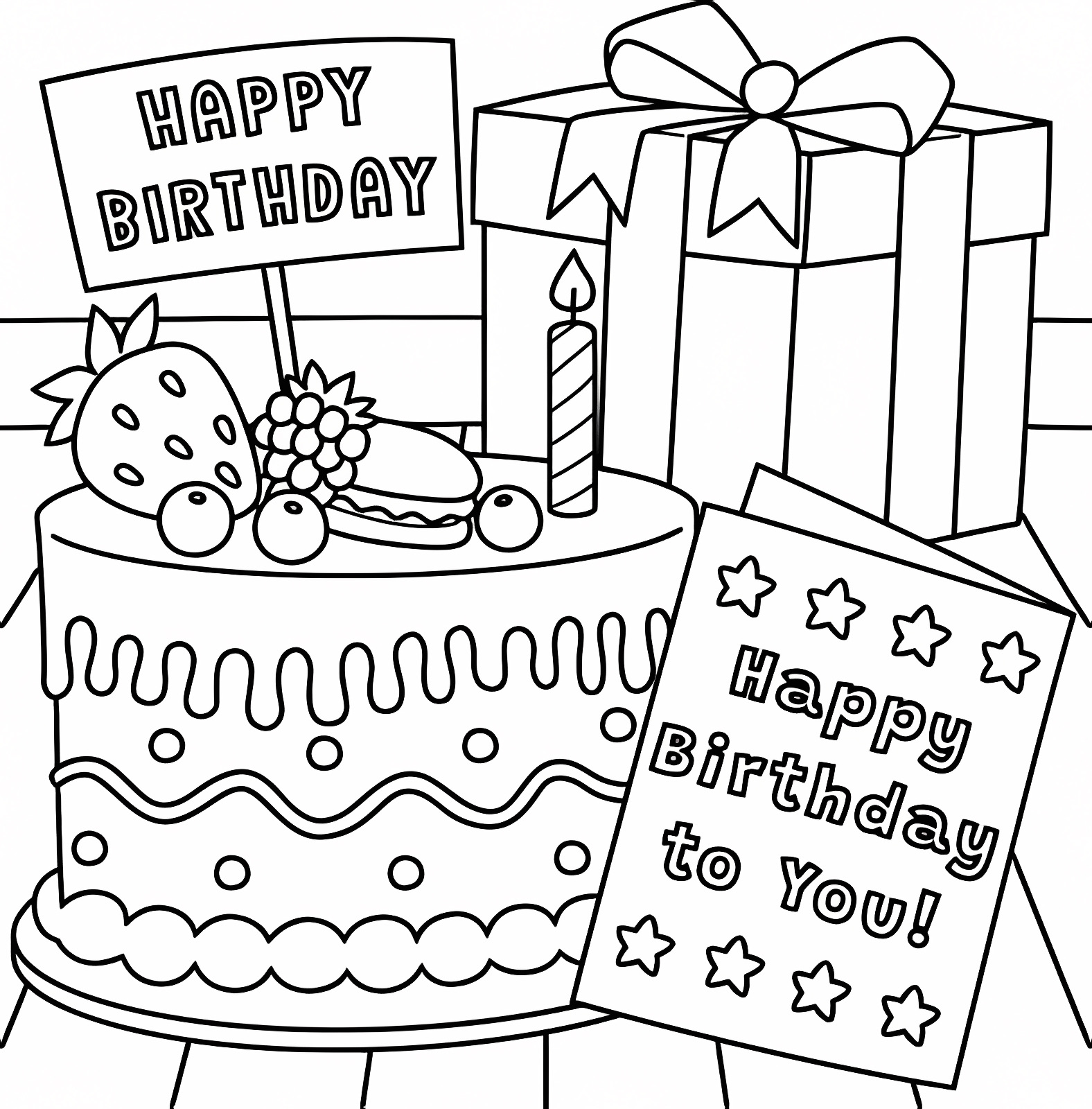 Party confetti — Free printable coloring page