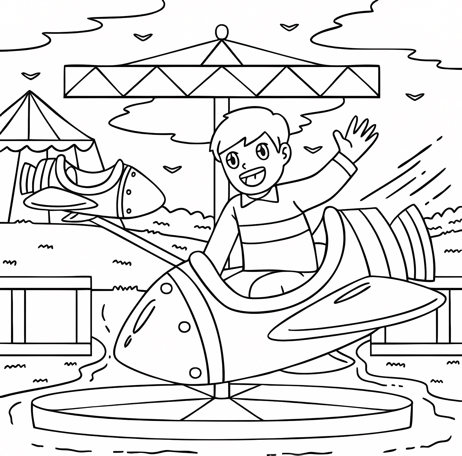 Clown joyeux — Coloriage à imprimer gratuit