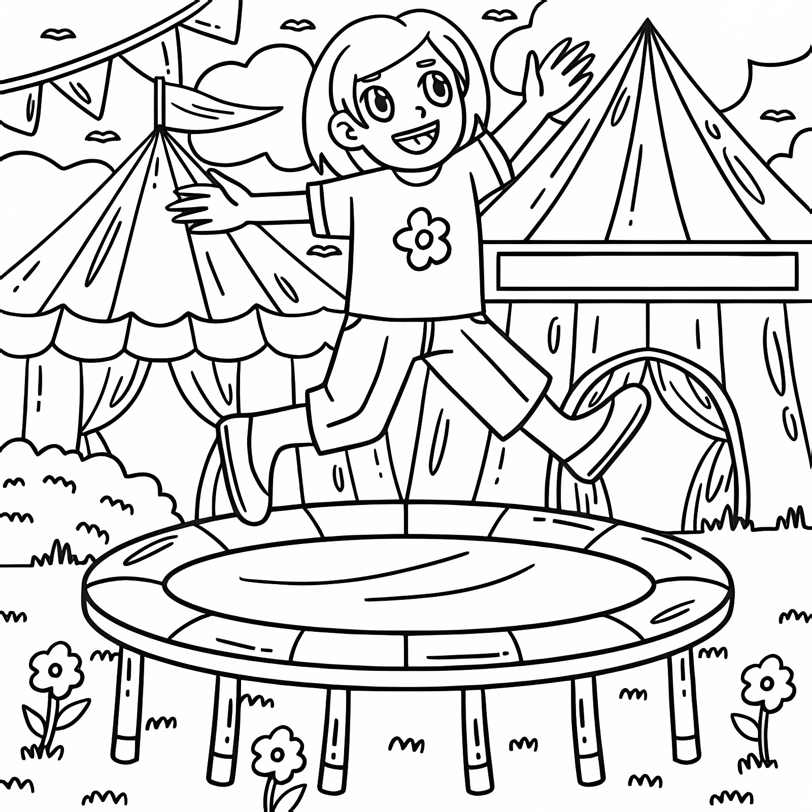 Char de carnaval — Coloriage à imprimer gratuit