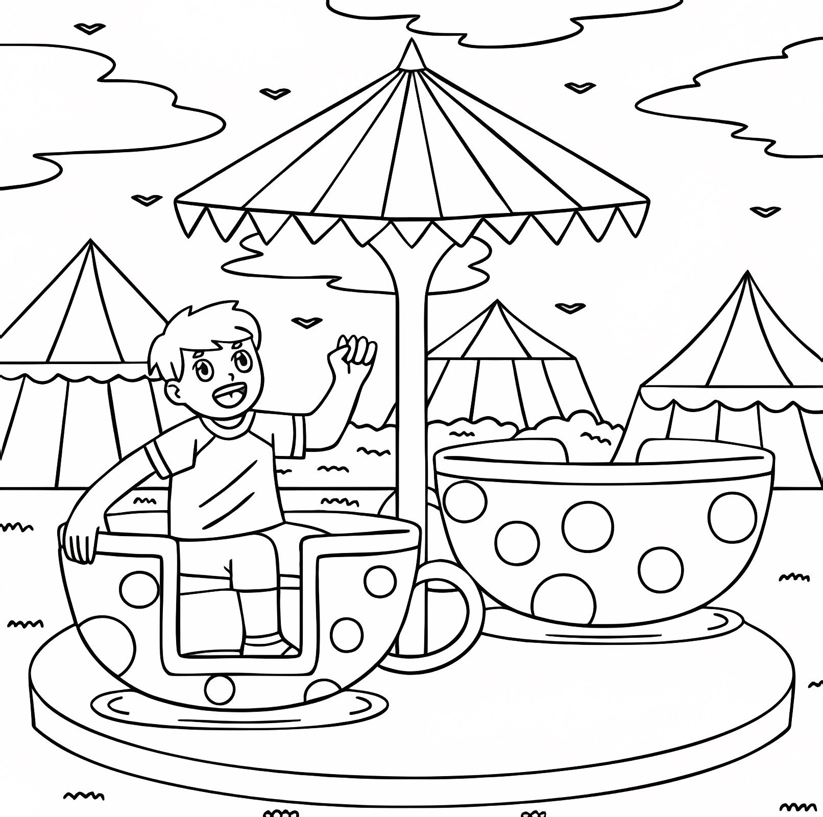 Clown joyeux — Coloriage à imprimer gratuit