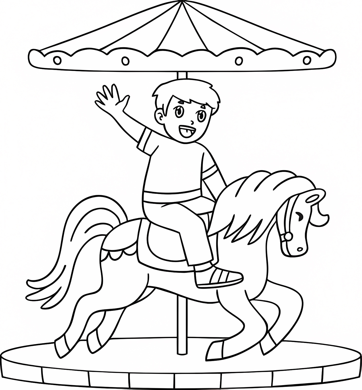 Danseur de carnaval — Coloriage à imprimer gratuit