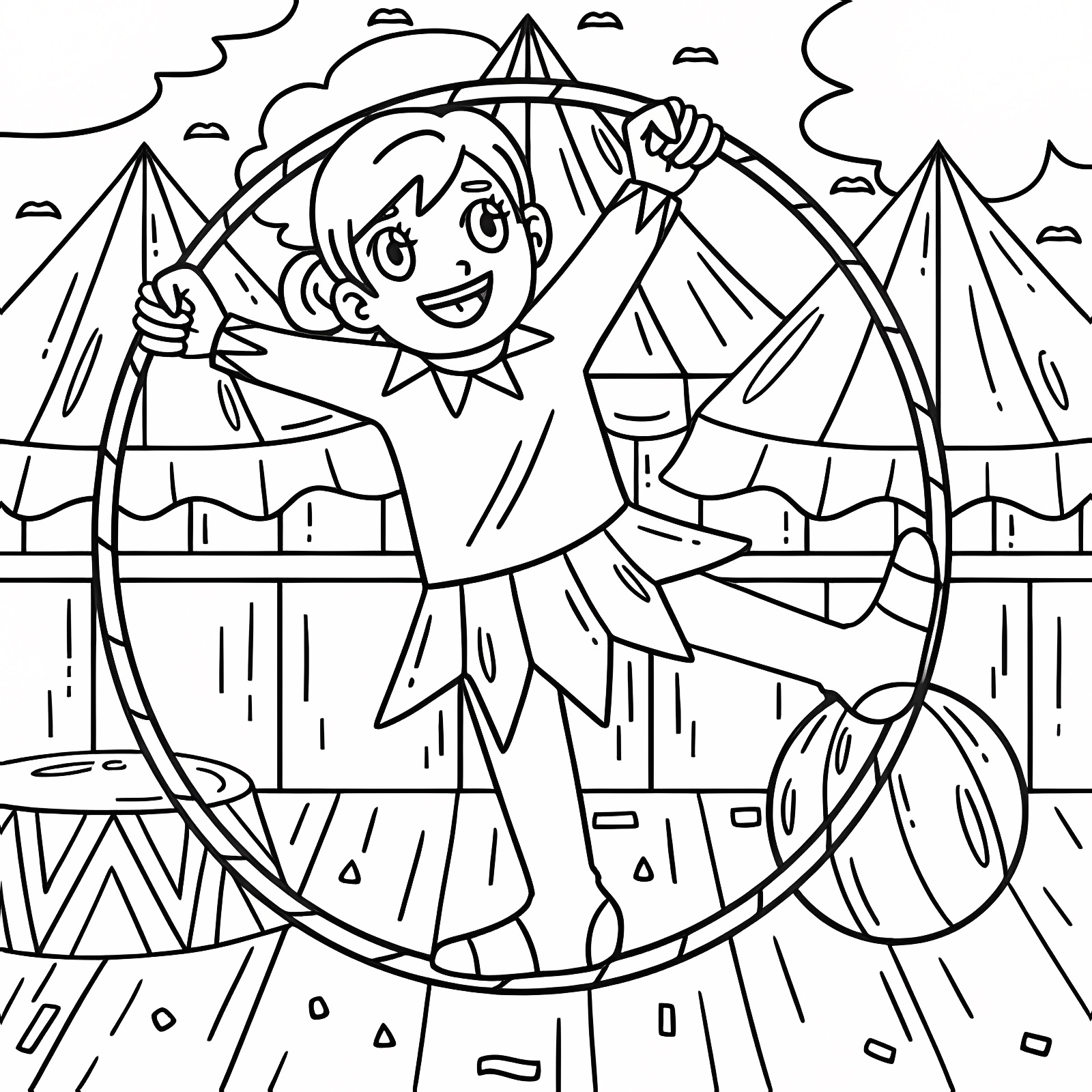 Arlequin — Coloriage à imprimer gratuit