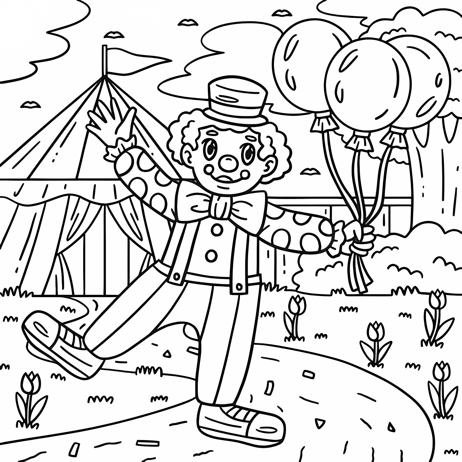 Char de carnaval — Coloriage à imprimer gratuit