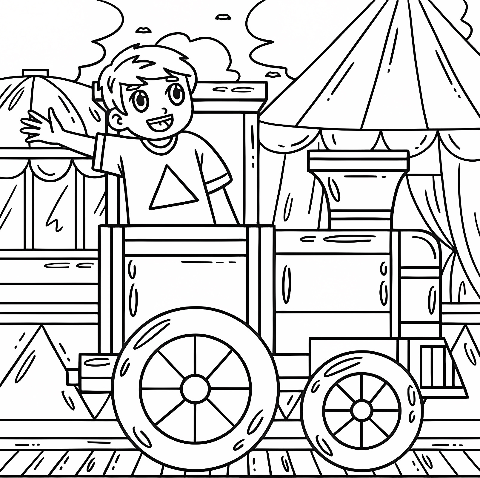 Clown joyeux — Coloriage à imprimer gratuit