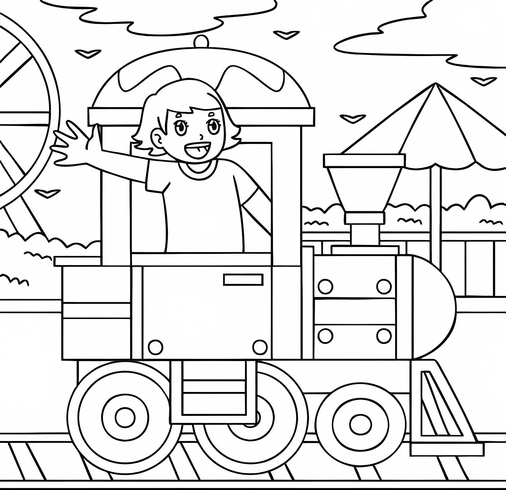 Clown joyeux — Coloriage à imprimer gratuit