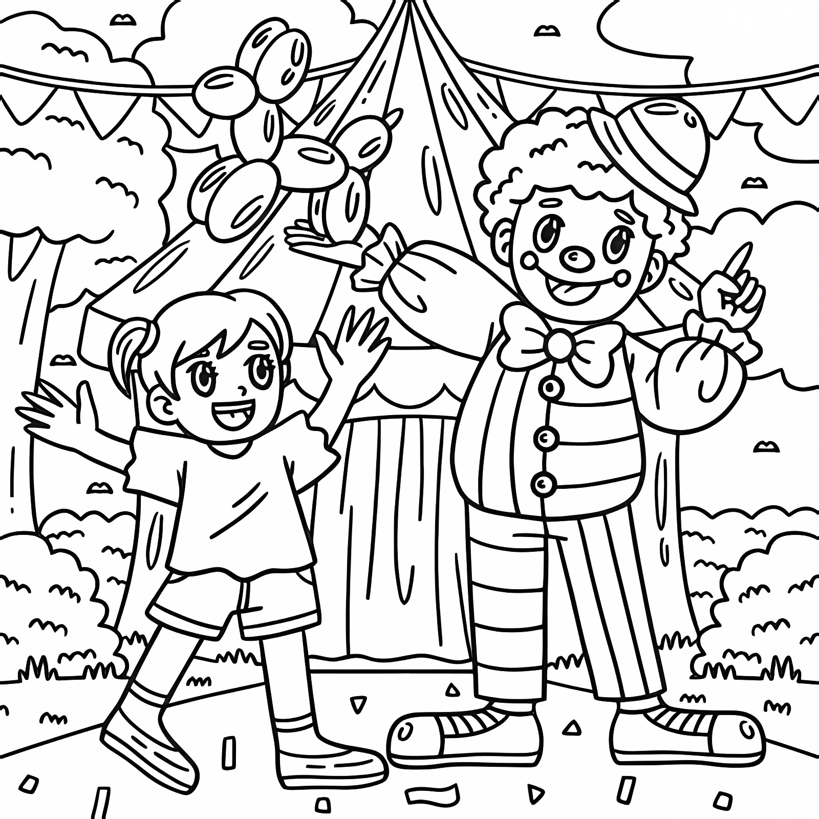 Parade de carnaval — Coloriage à imprimer gratuit