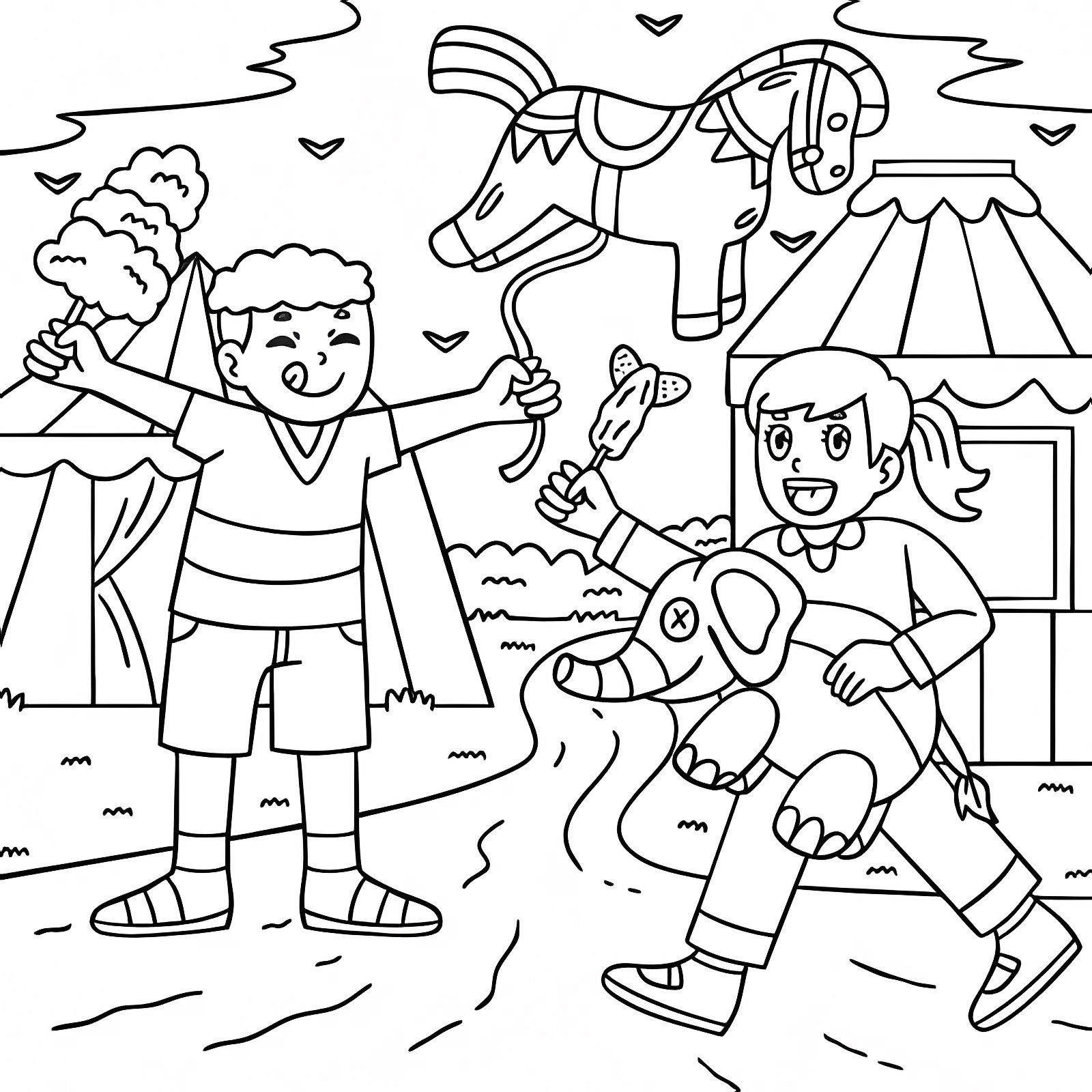 Clown joyeux — Coloriage à imprimer gratuit