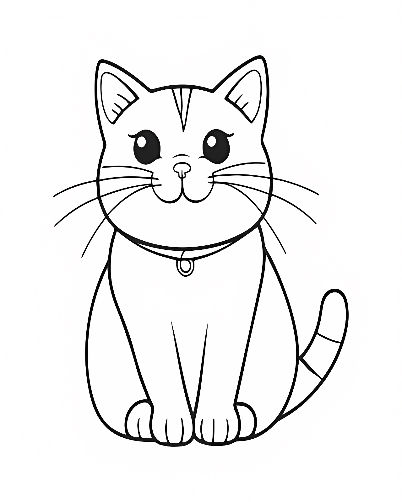 Chat mignon coloriage — Coloriage à imprimer gratuit
