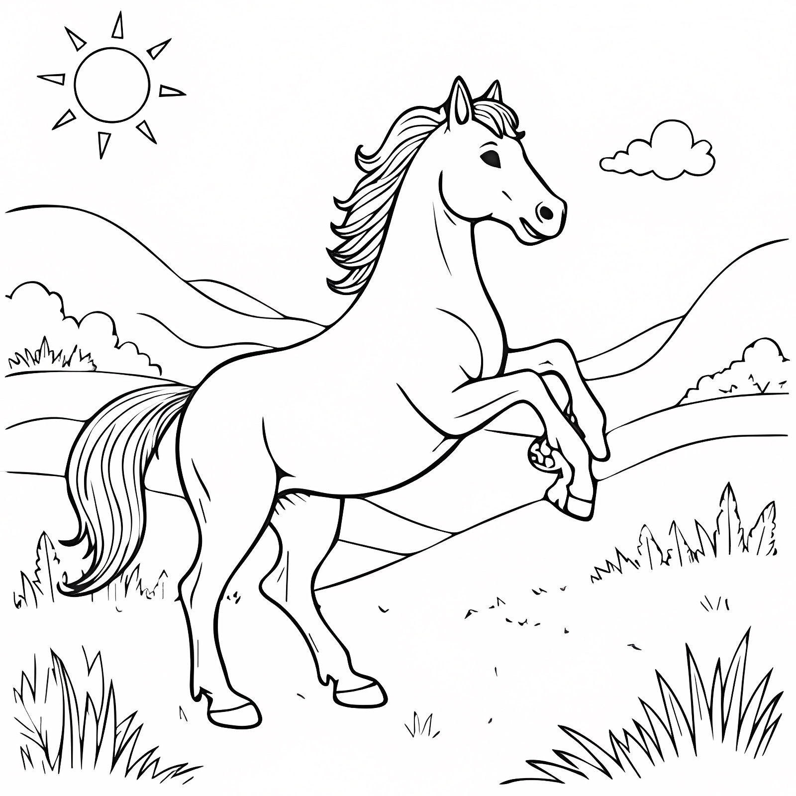 Cheval coloriage pages — Coloriage à imprimer gratuit
