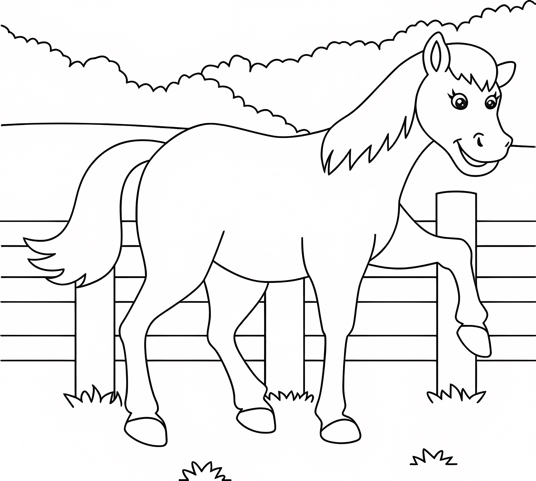 Cheval galop — Coloriage à imprimer gratuit