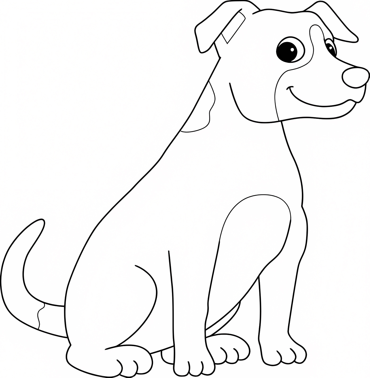 Jack Russell Terrier — Coloriage à imprimer gratuit