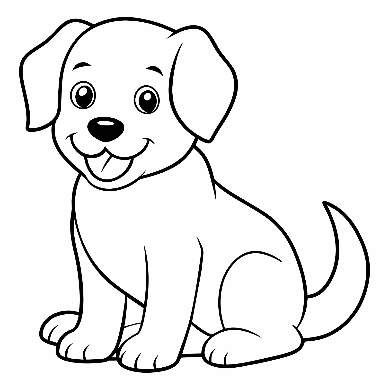 Chien livre de coloriage — Coloriage à imprimer gratuit