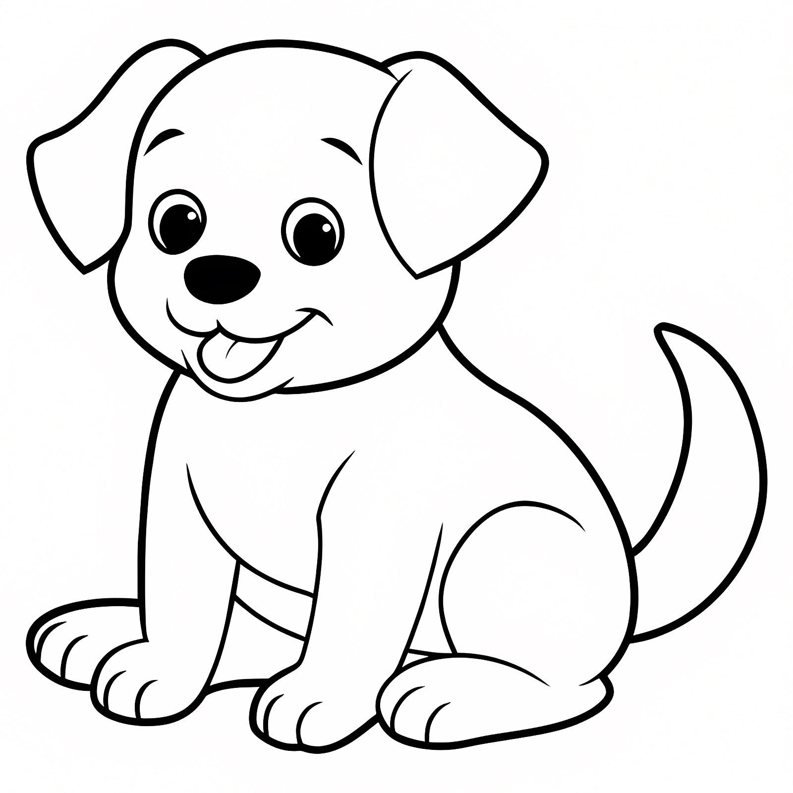 Chien style dessin — Coloriage à imprimer gratuit