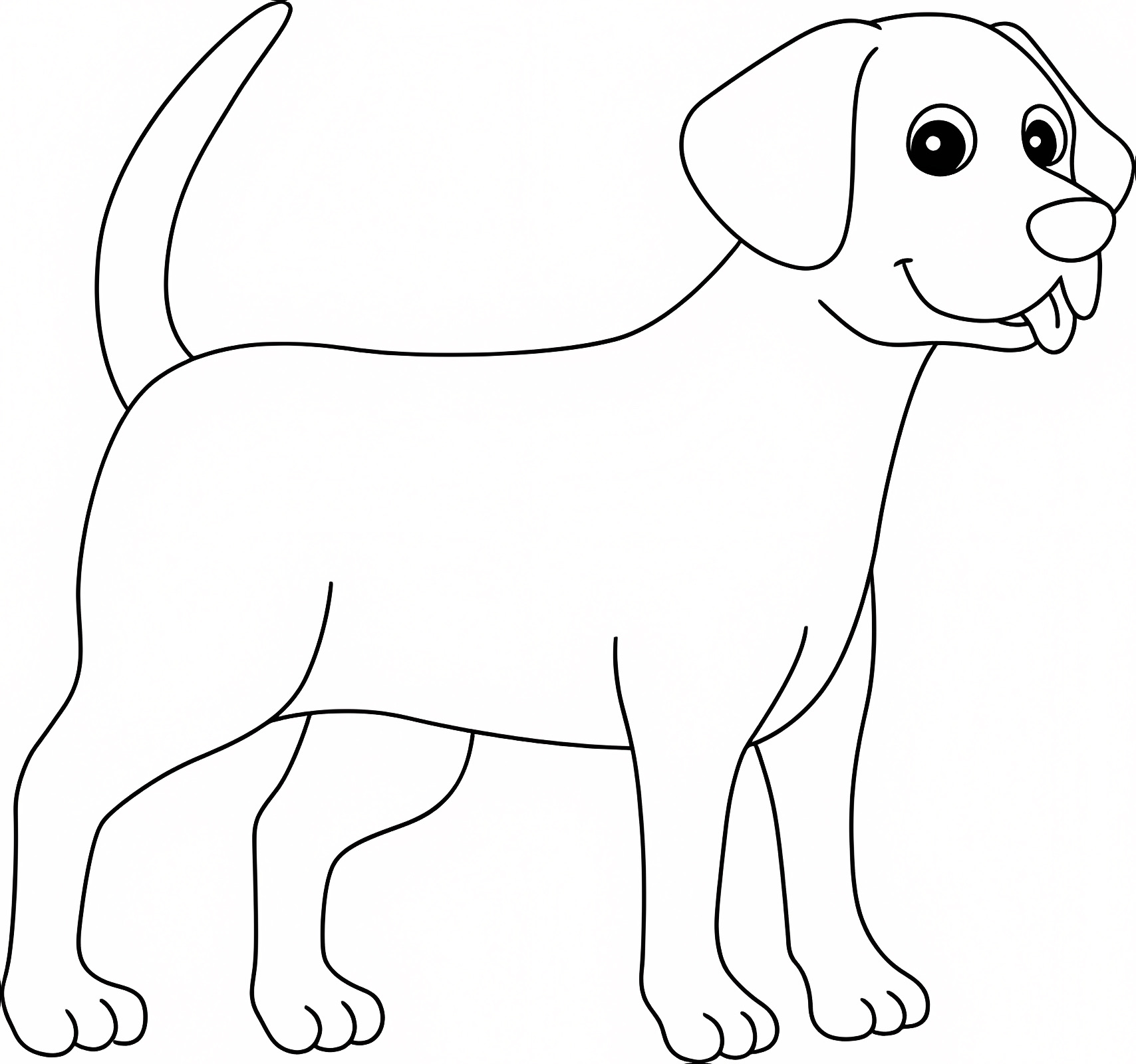 Labrador chocolat — Coloriage à imprimer gratuit