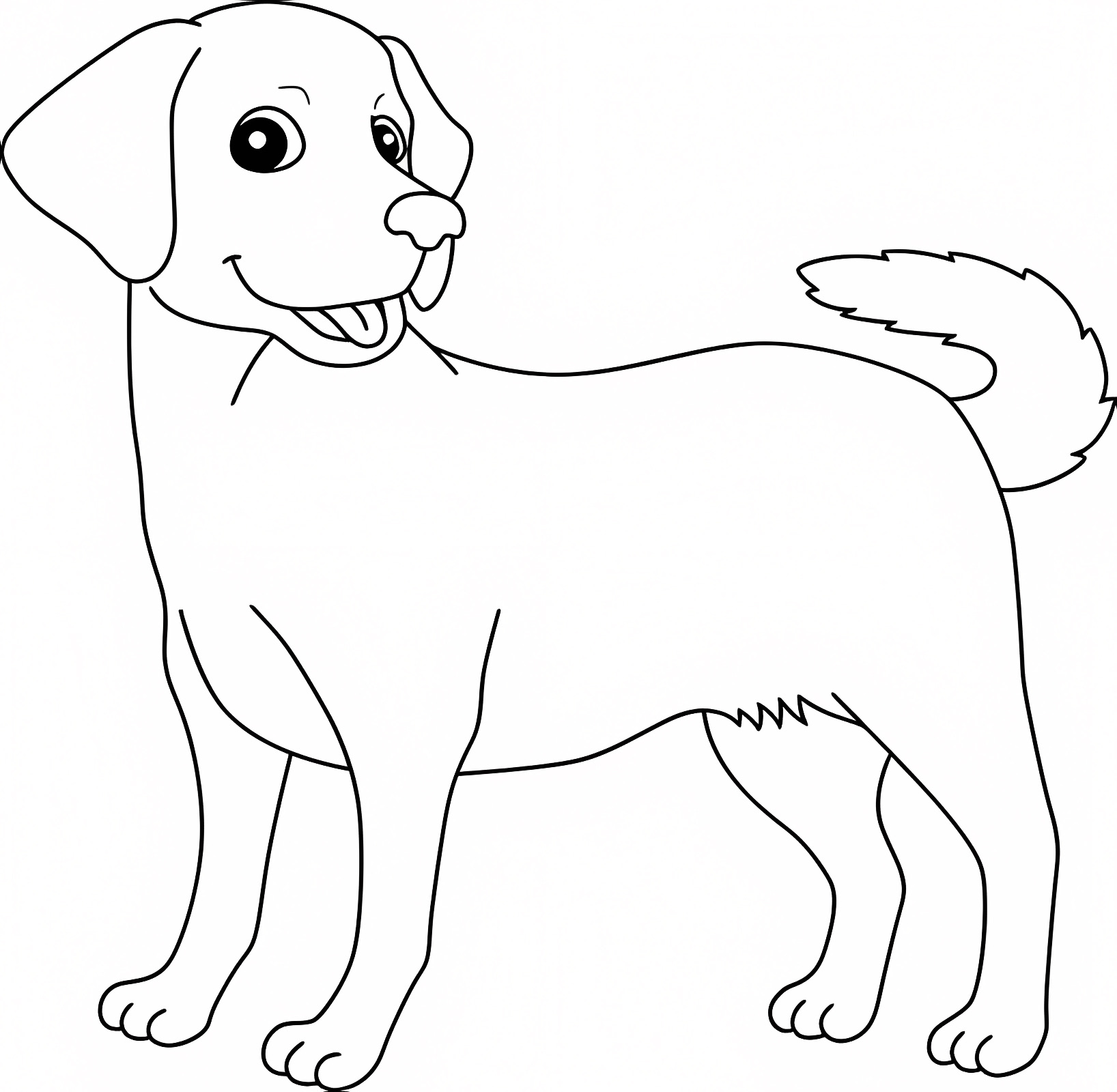 Labrador retriever — Coloriage à imprimer gratuit