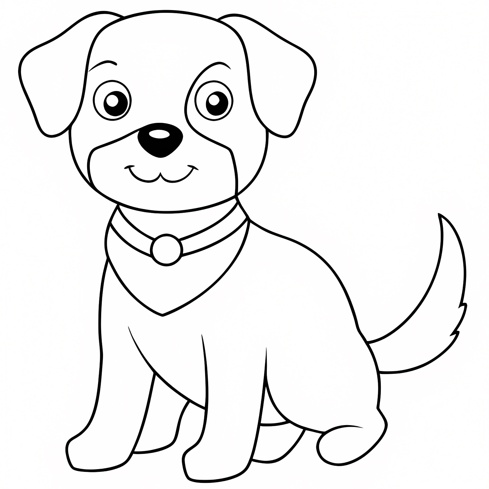 Chiot super-héros — Coloriage à imprimer gratuit