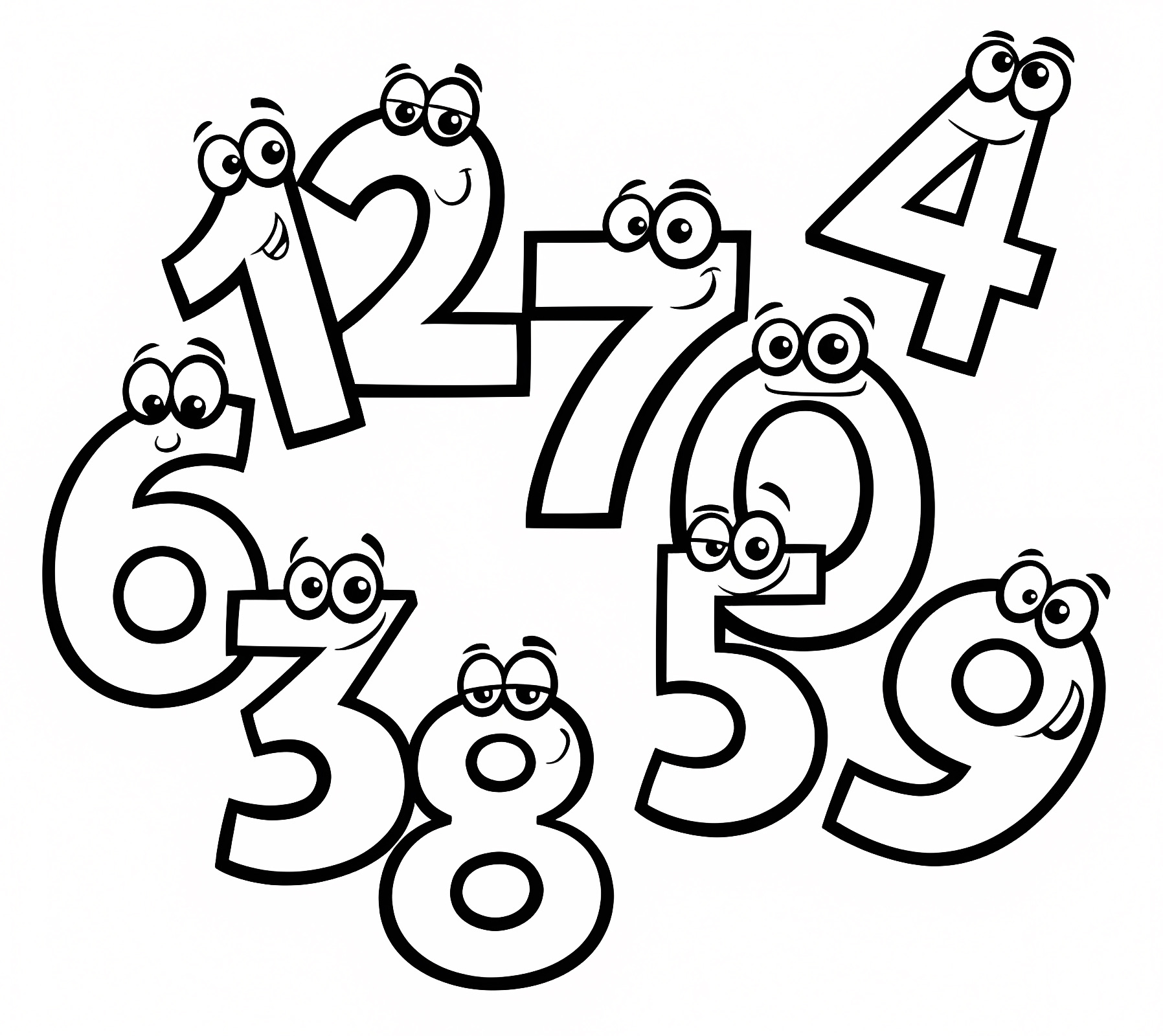 Apprendre les nombres en couleurs — Coloriage à imprimer gratuit