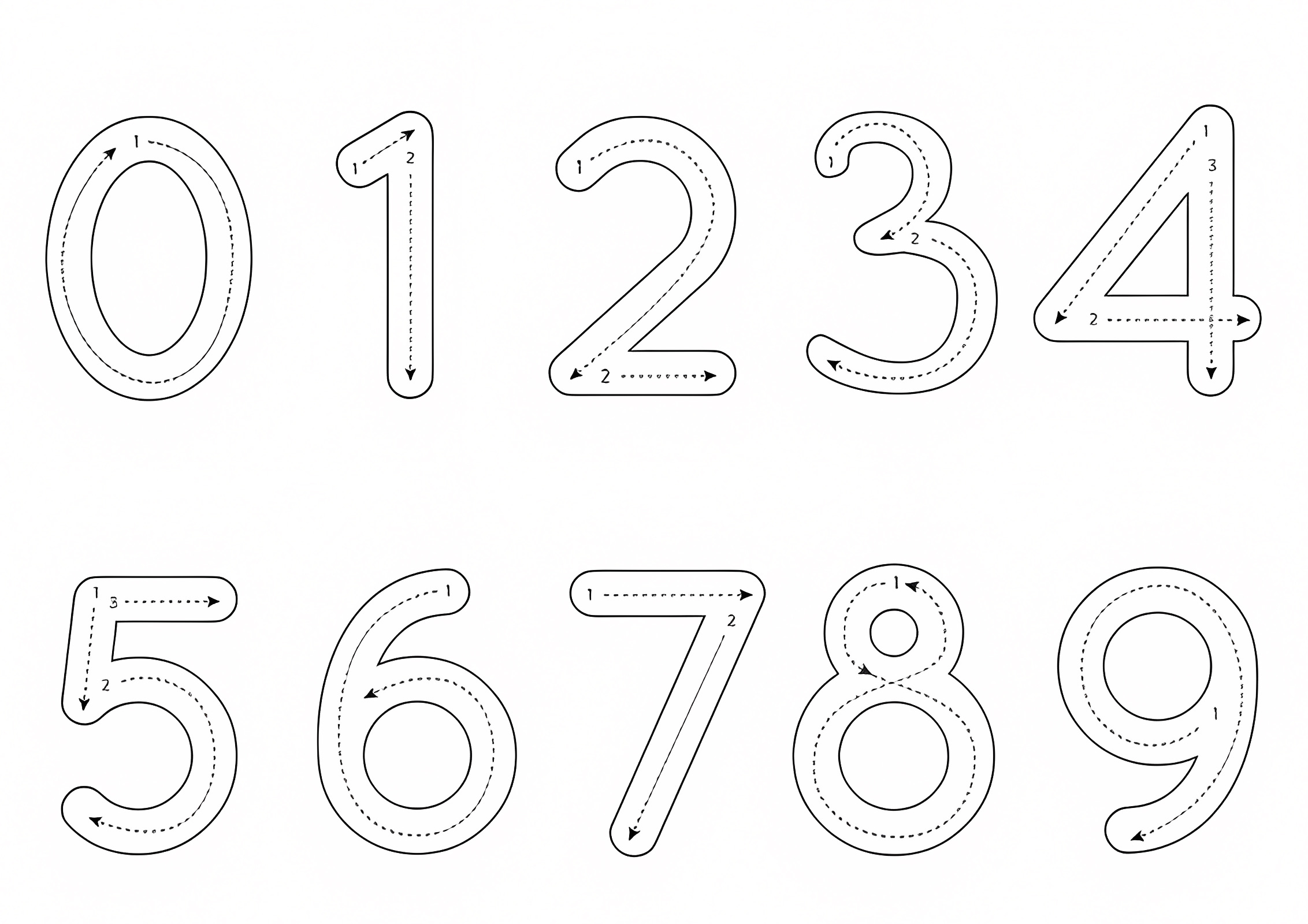 Chiffres et calculs pour les petits — Coloriage à imprimer gratuit