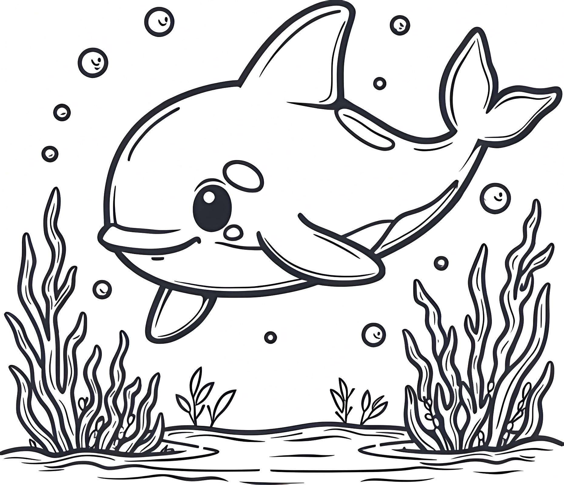 Dauphin coloriage livre — Coloriage à imprimer gratuit