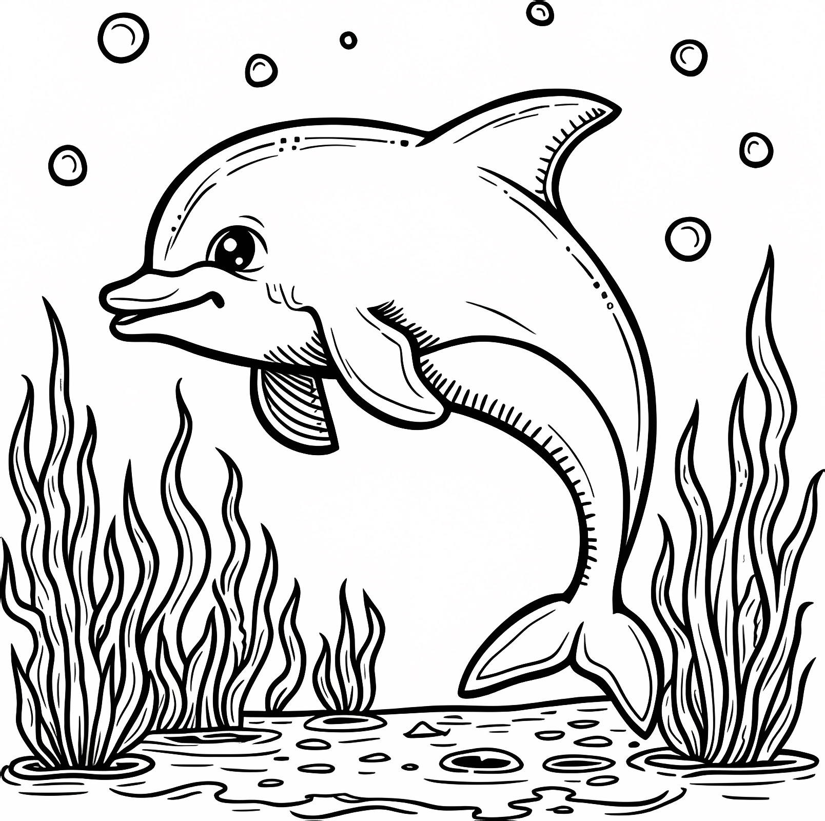 Dauphin coloriage pages — Coloriage à imprimer gratuit