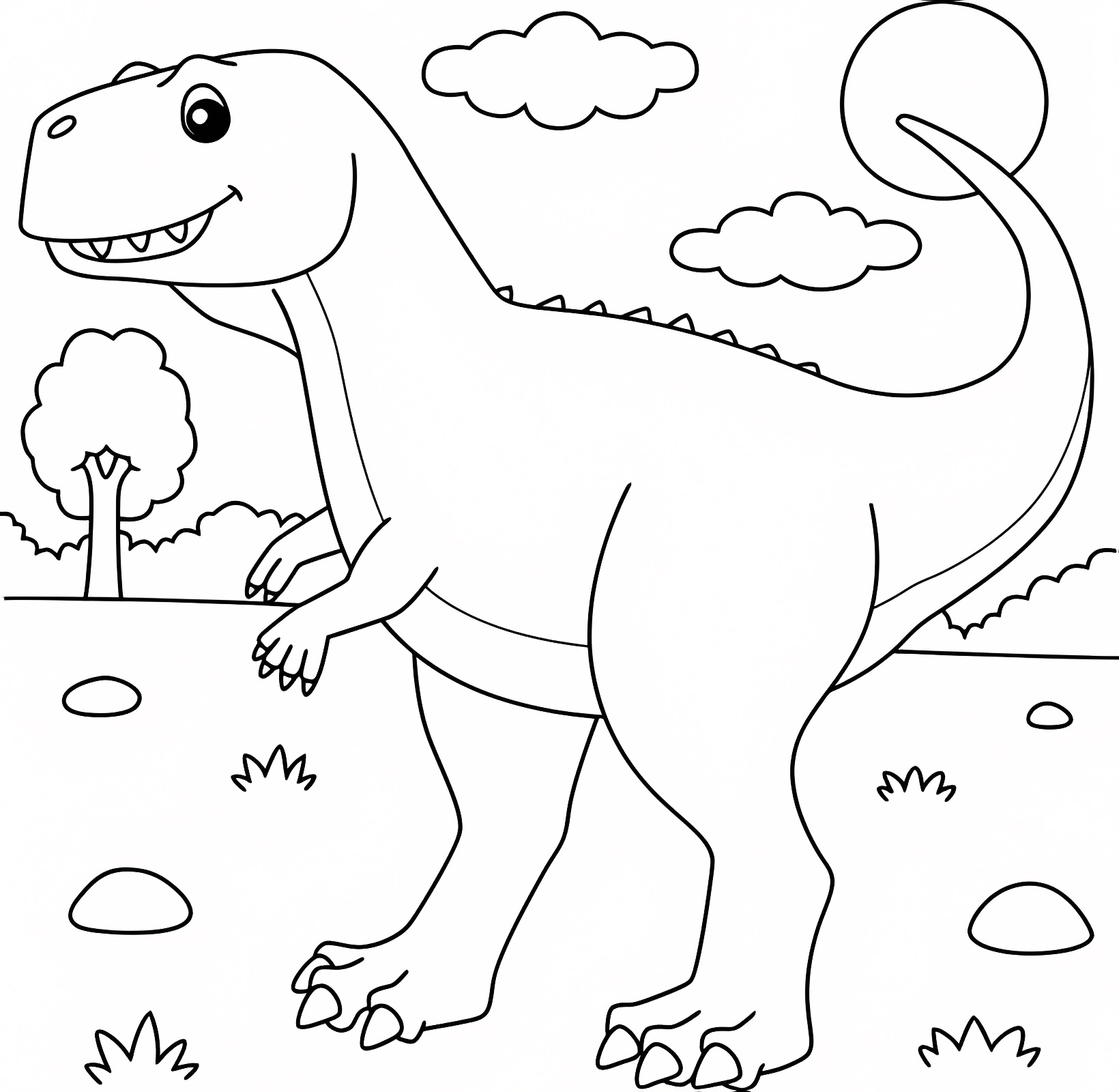 Tyrannosaure Rex — Coloriage à imprimer gratuit