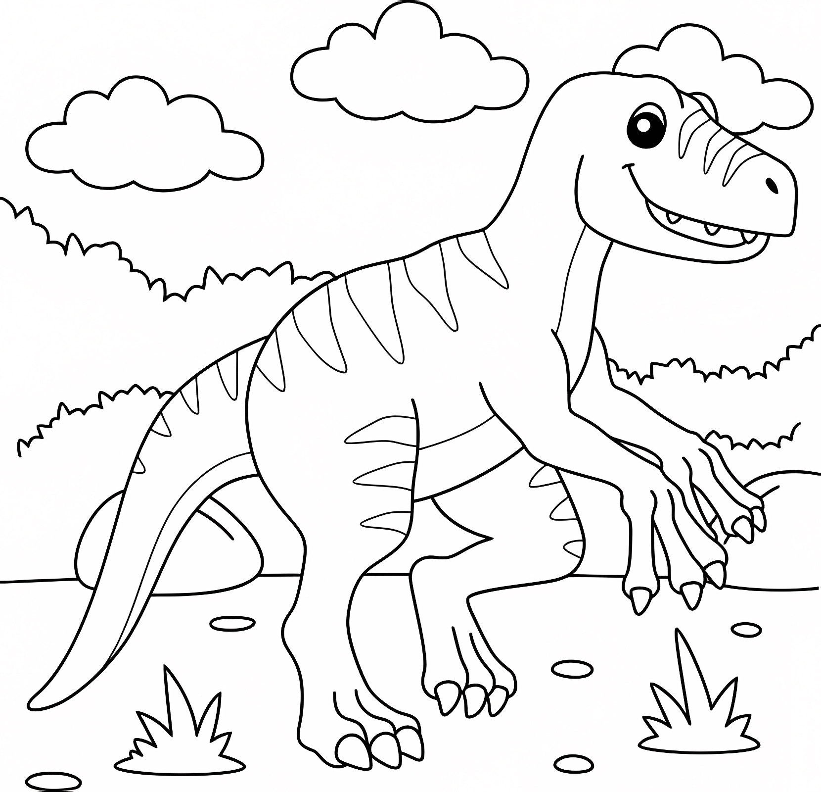 Vélociraptor — Coloriage à imprimer gratuit