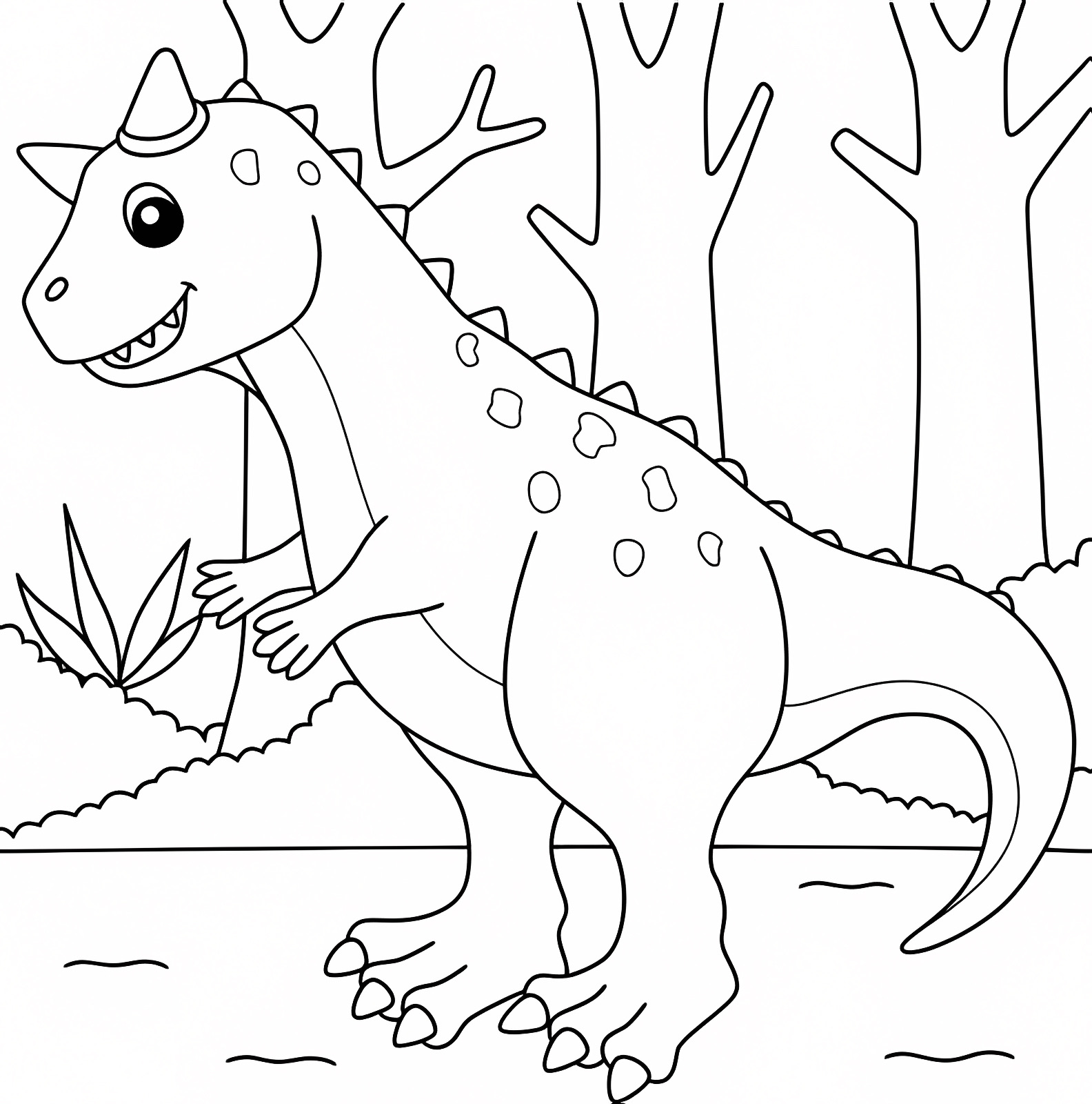 Stégosaure — Coloriage à imprimer gratuit