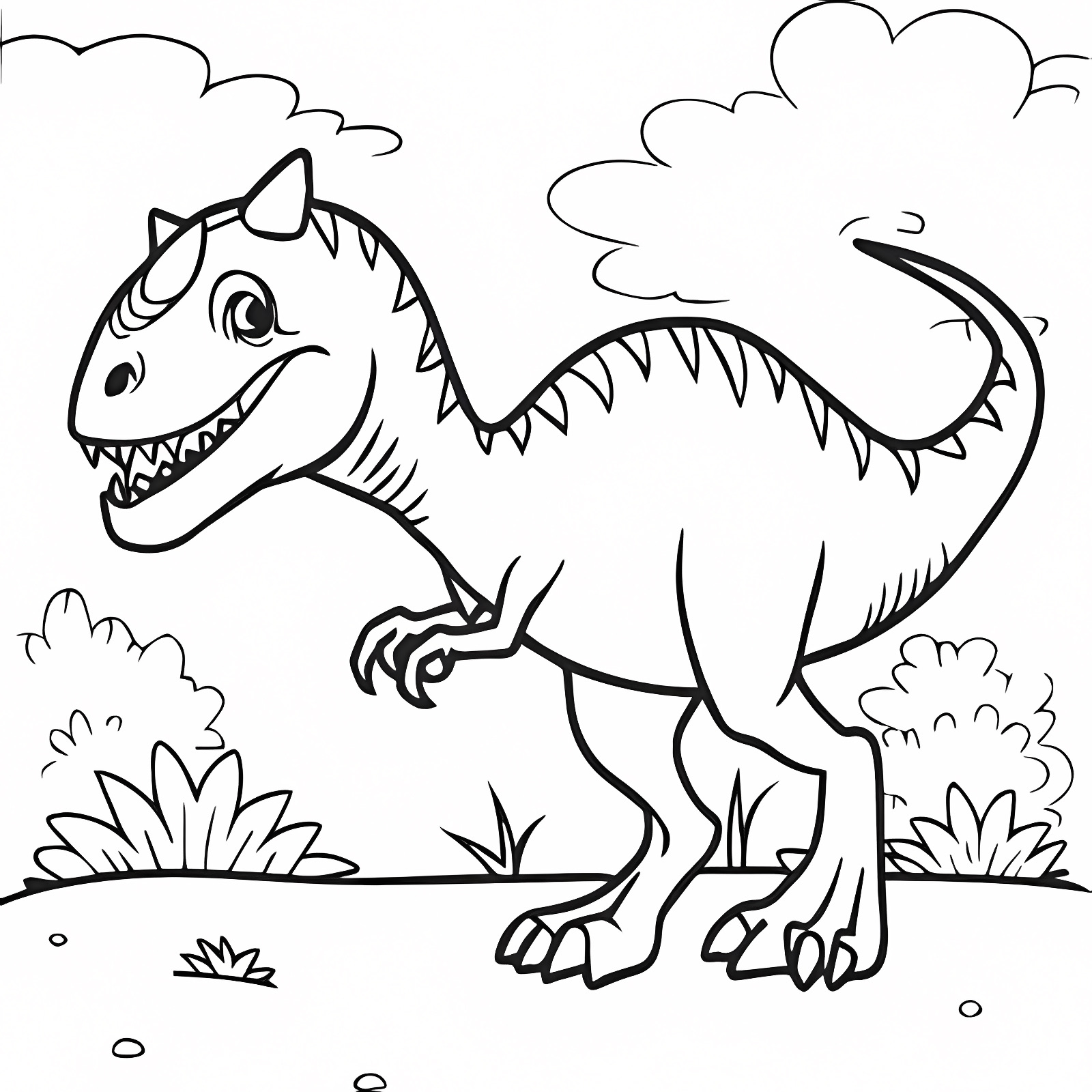 Vélociraptor — Coloriage à imprimer gratuit