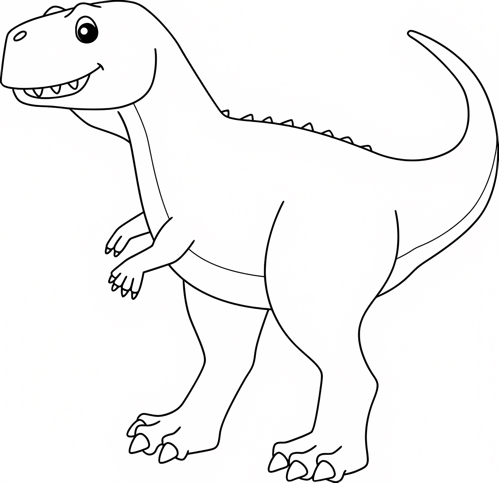 Dinosaure mignon — Coloriage à imprimer gratuit