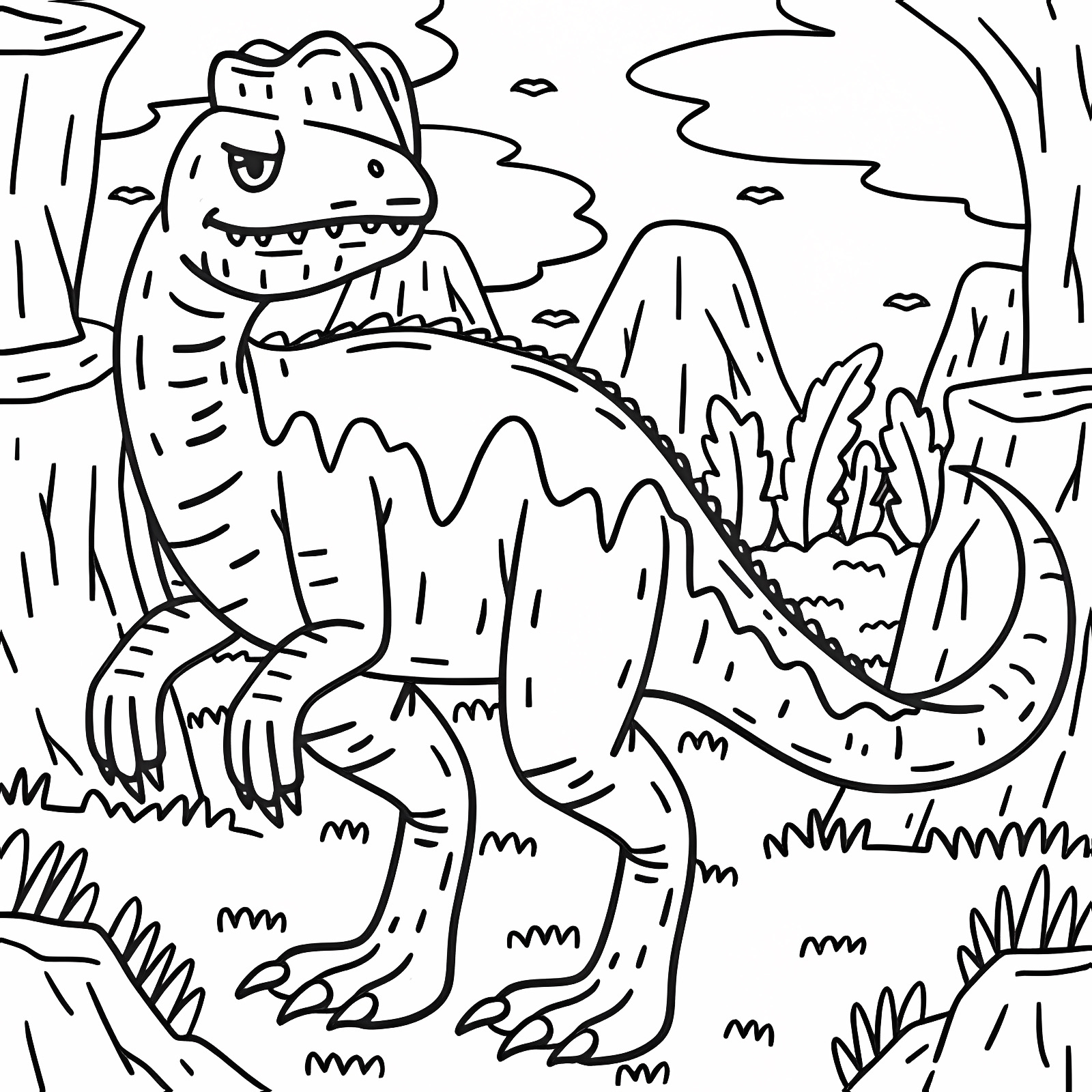 Brachiosaure — Coloriage à imprimer gratuit