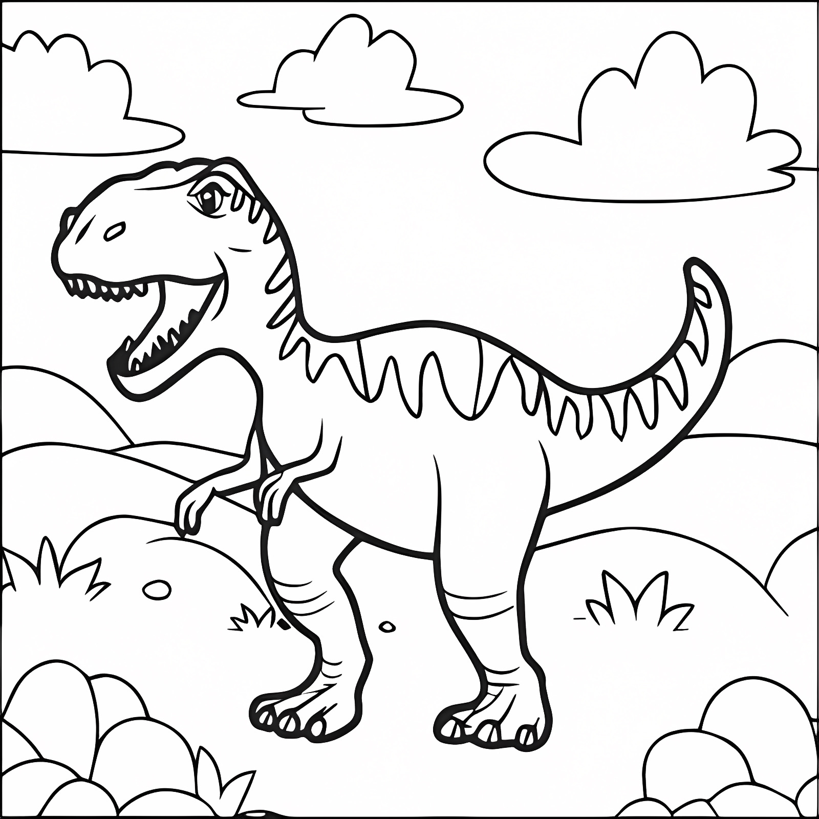 Tricératops — Coloriage à imprimer gratuit