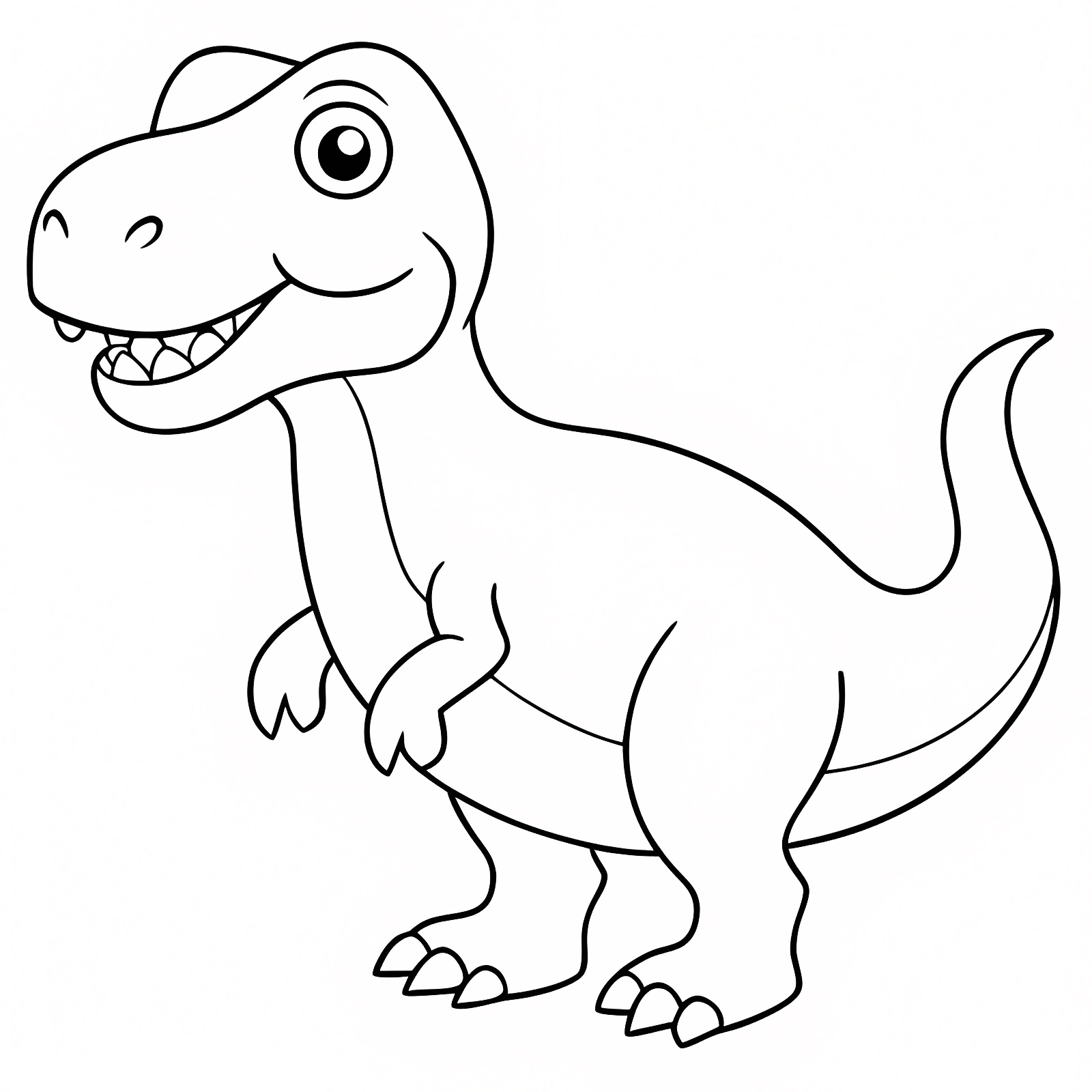 Dinosaure mignon — Coloriage à imprimer gratuit