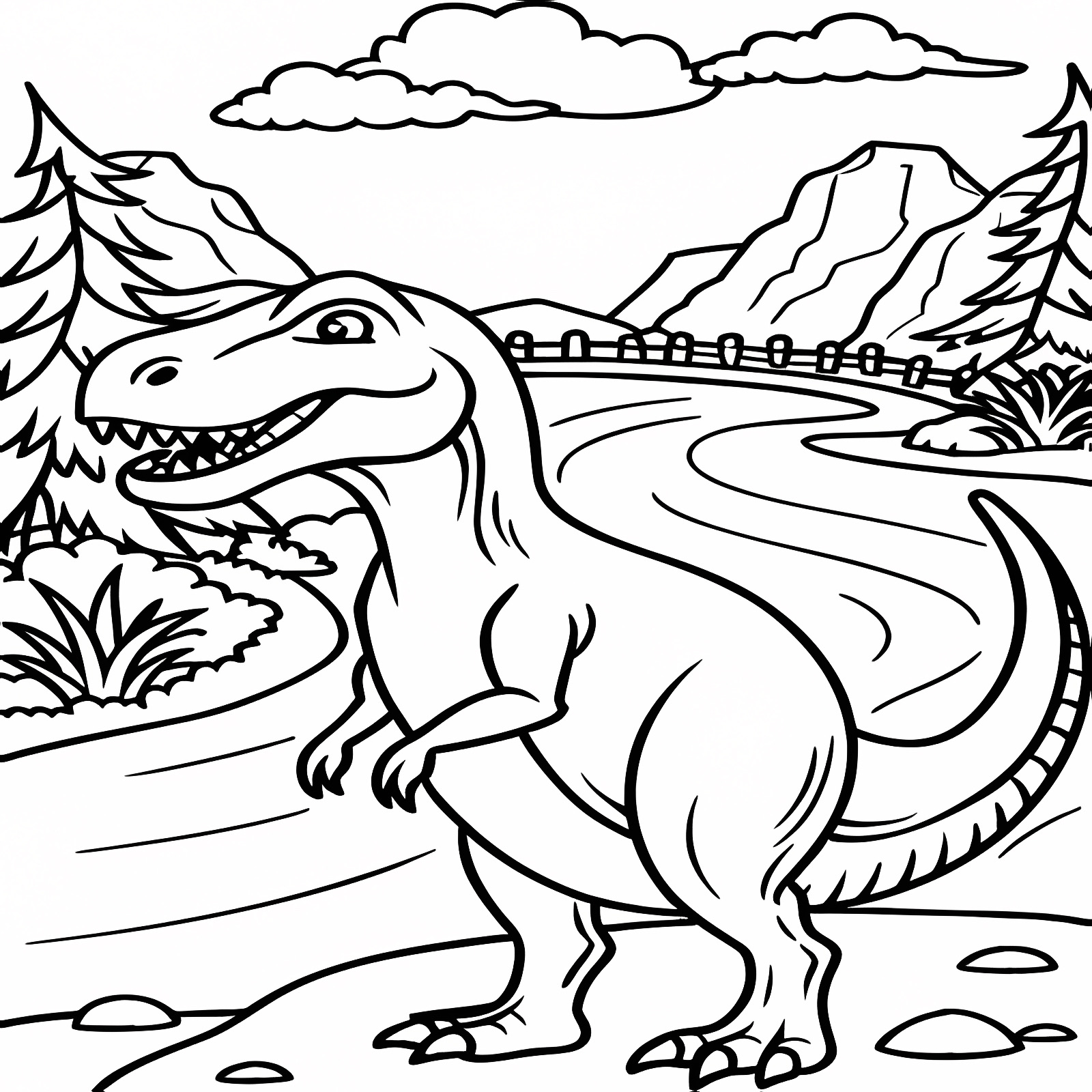 Dinosaure joueur — Coloriage à imprimer gratuit