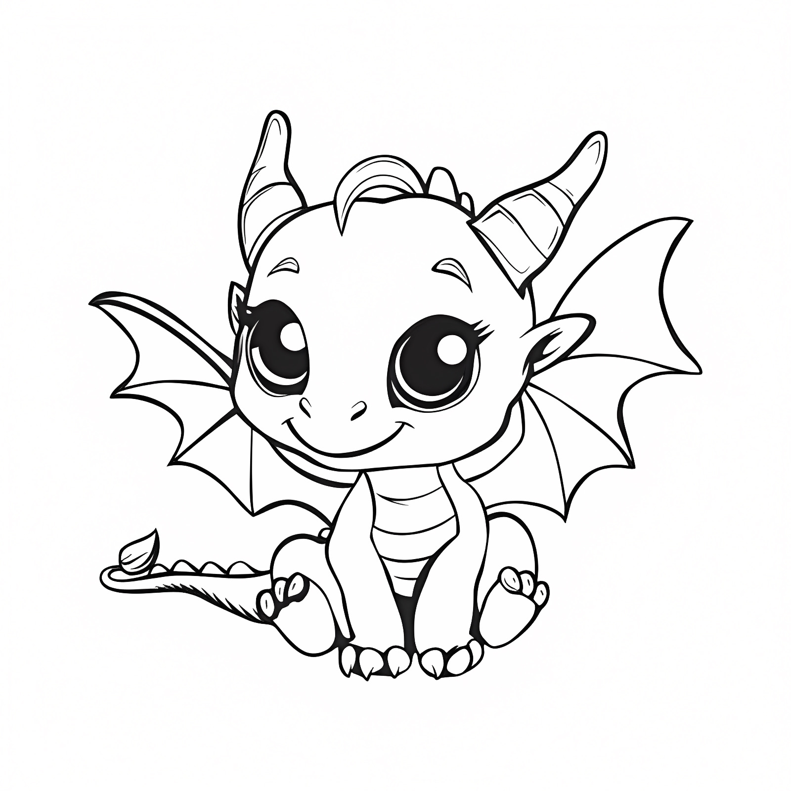 Dragon endormi — Coloriage à imprimer gratuit