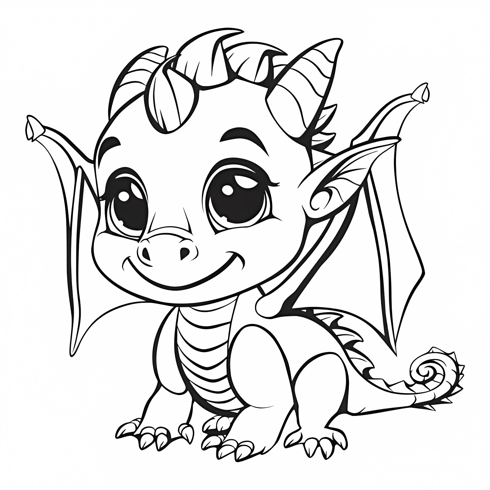 Dragon volant — Coloriage à imprimer gratuit