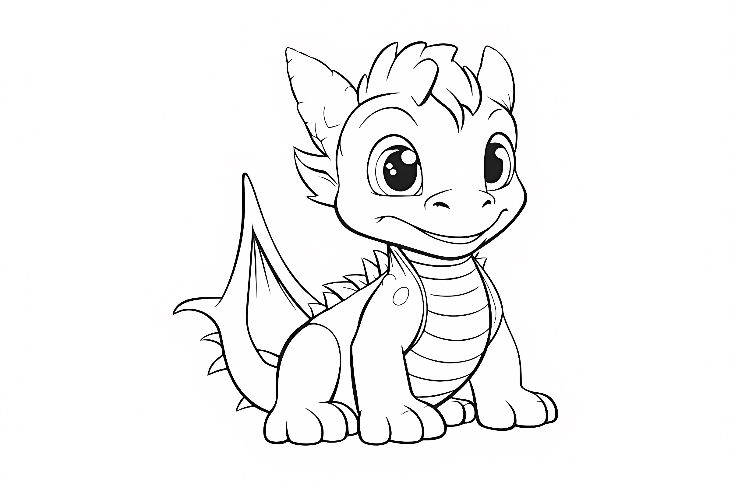 Dragon fantastique — Coloriage à imprimer gratuit