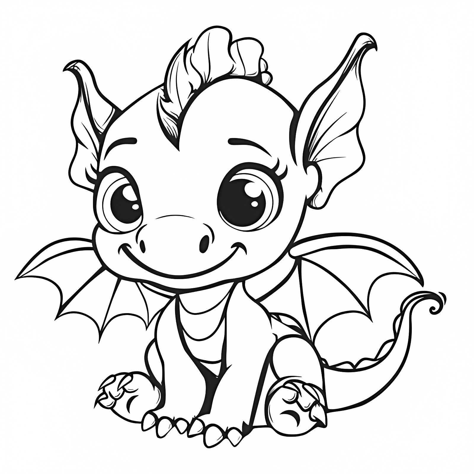 Dragon magique — Coloriage à imprimer gratuit