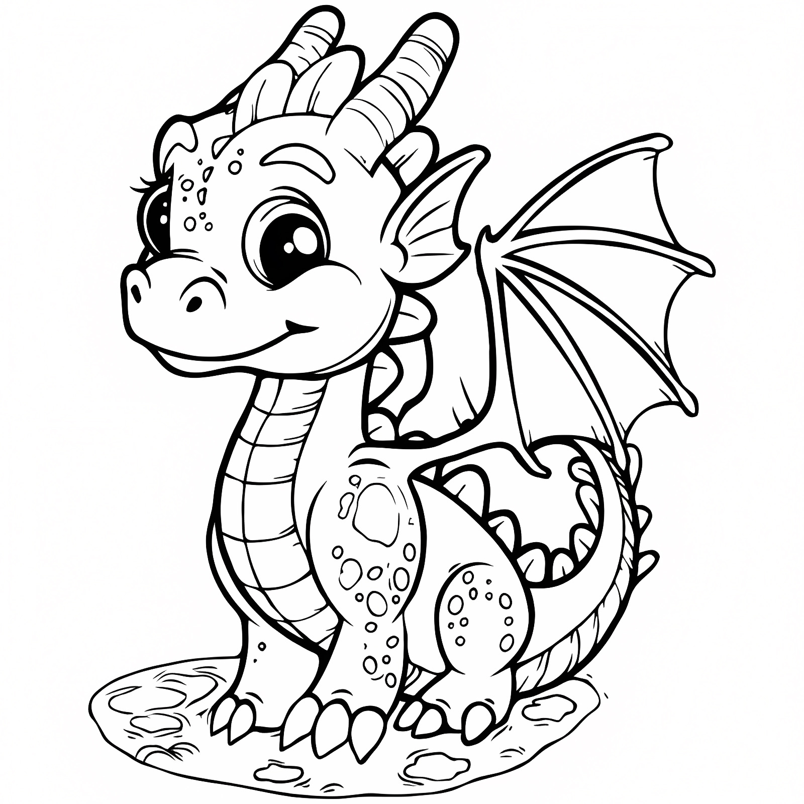 Dragon endormi — Coloriage à imprimer gratuit