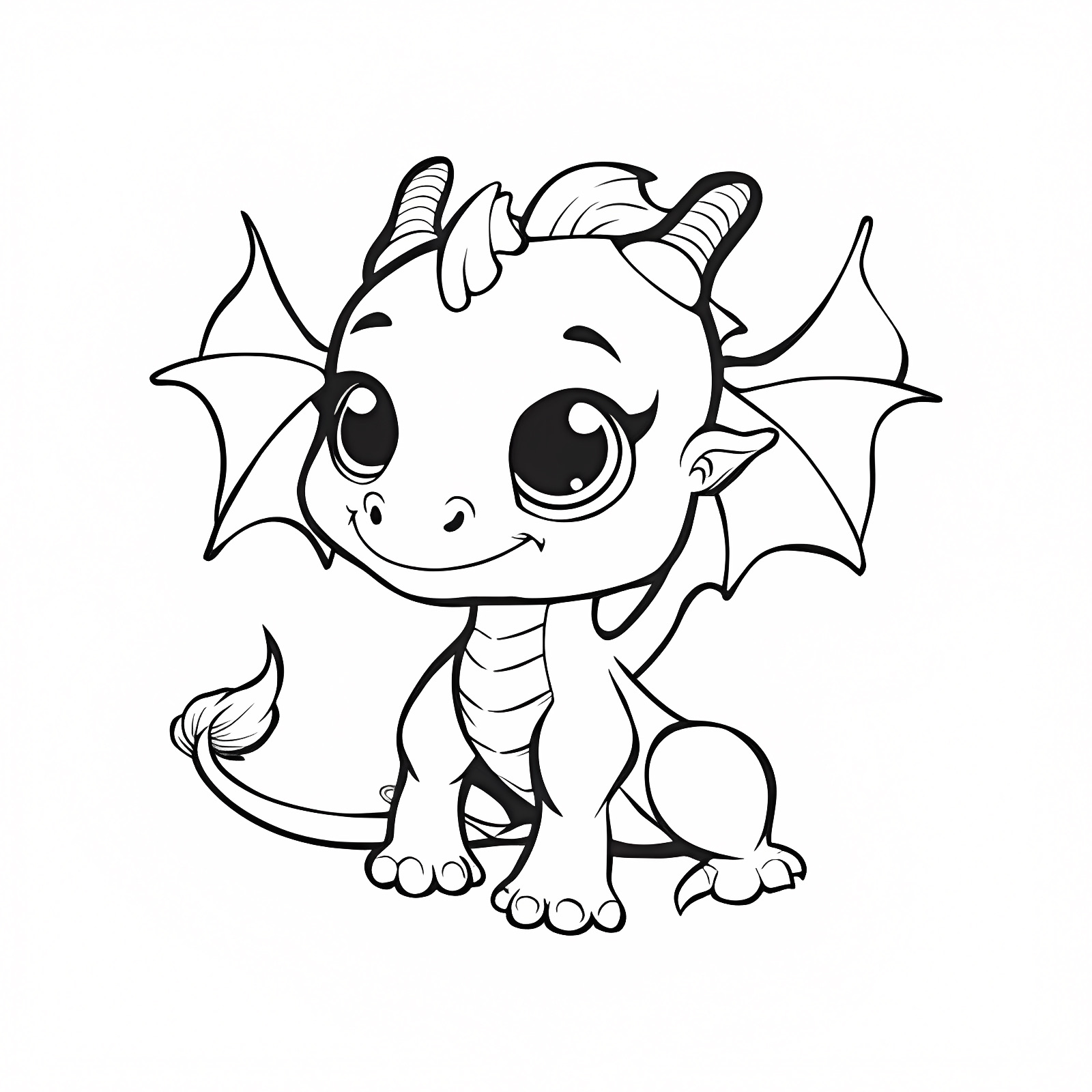 Dragon fantastique — Coloriage à imprimer gratuit