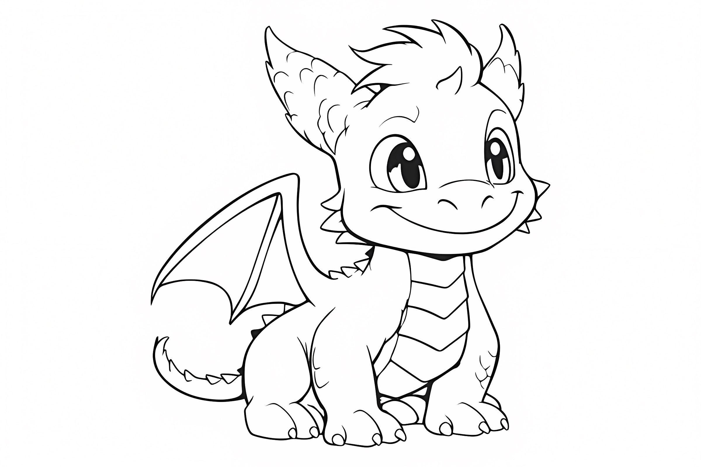 Dragon endormi — Coloriage à imprimer gratuit