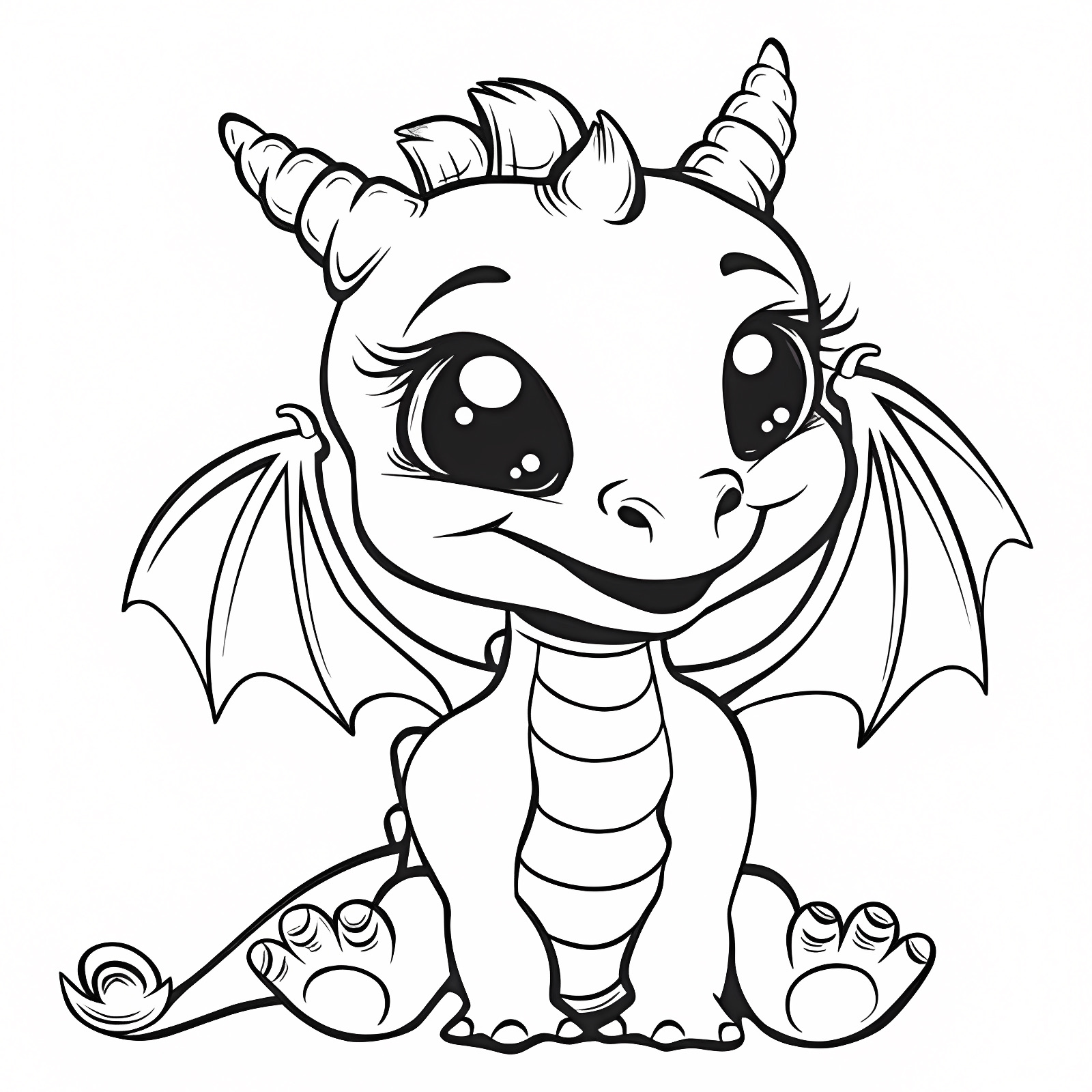 Dragon volant — Coloriage à imprimer gratuit